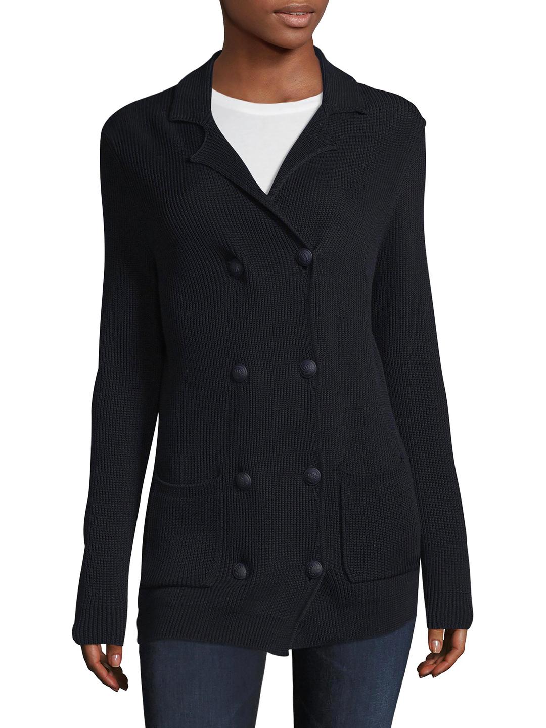 Red valentino Ribbed Sweater Jacket in Blue | Lyst