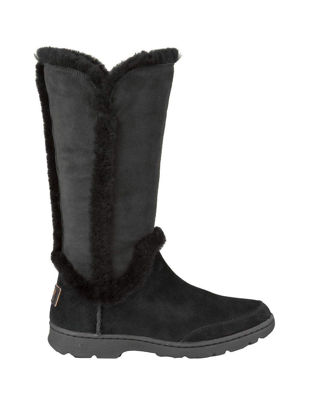 Lyst - Ugg Katia Suede, Shearling & Faux Fur Boots in Black
