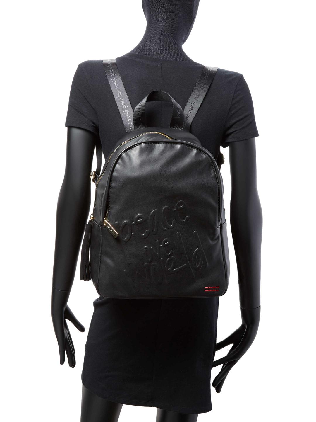 Peace Love World Black Imprinted Backpack Lyst View Fullscreen Peace Love World Black Imprinted Backpack Lyst View Fullscreen