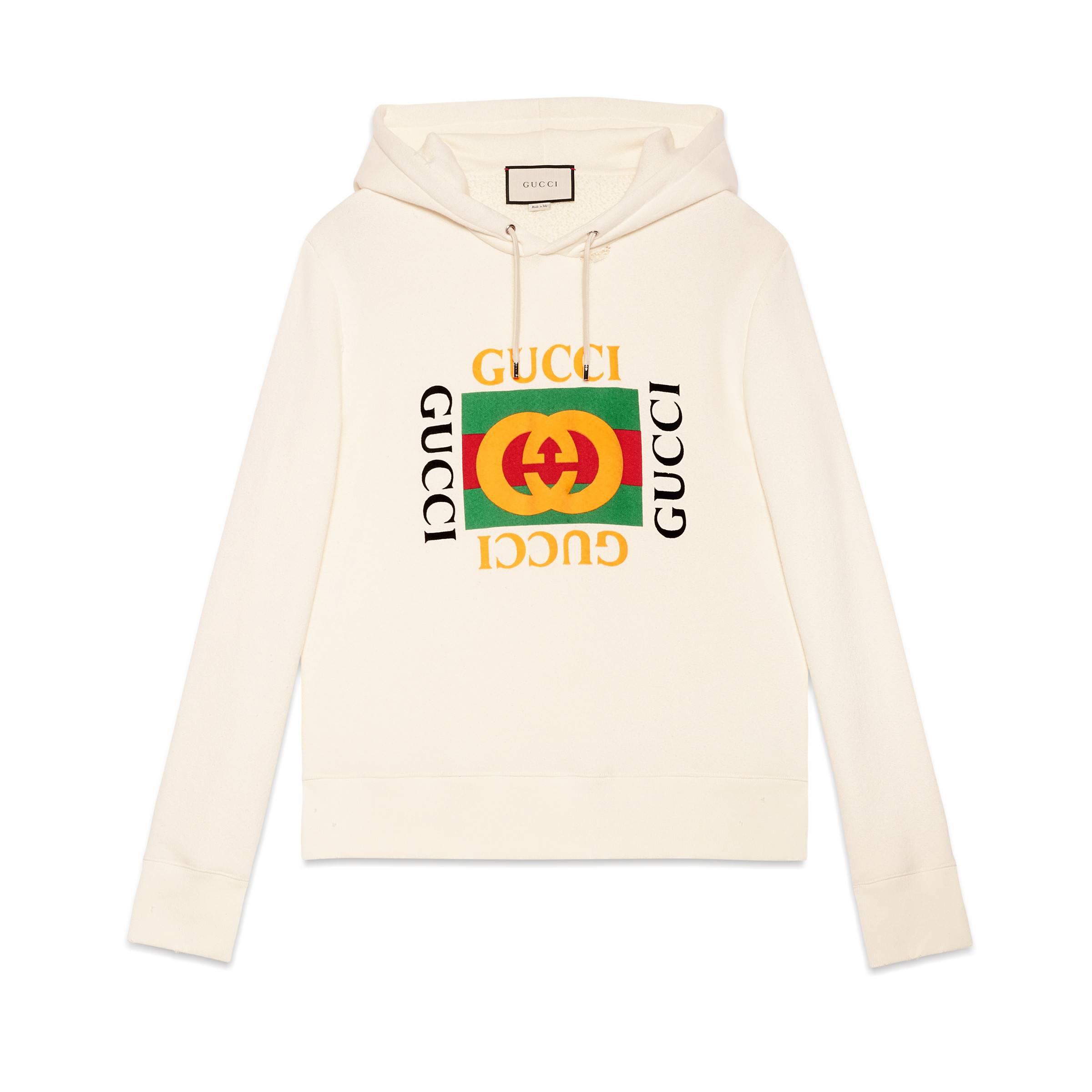 Gucci Cotton Sweatshirt With Print in White for Men - Save 2. ...