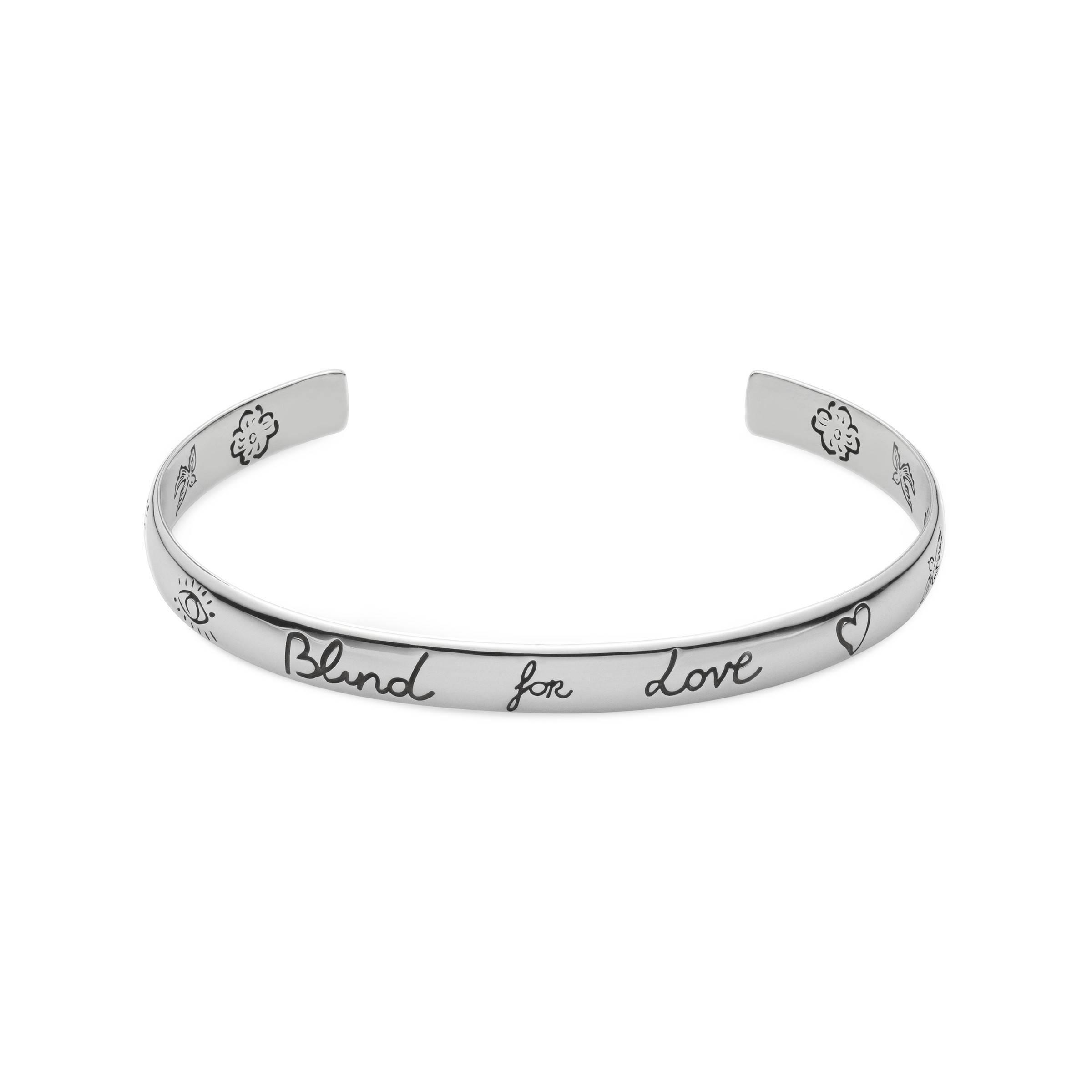 Gucci Blind For Love Bracelet In Silver Metallic Save Gucci Women S Metallic Blind For Love Bracelet