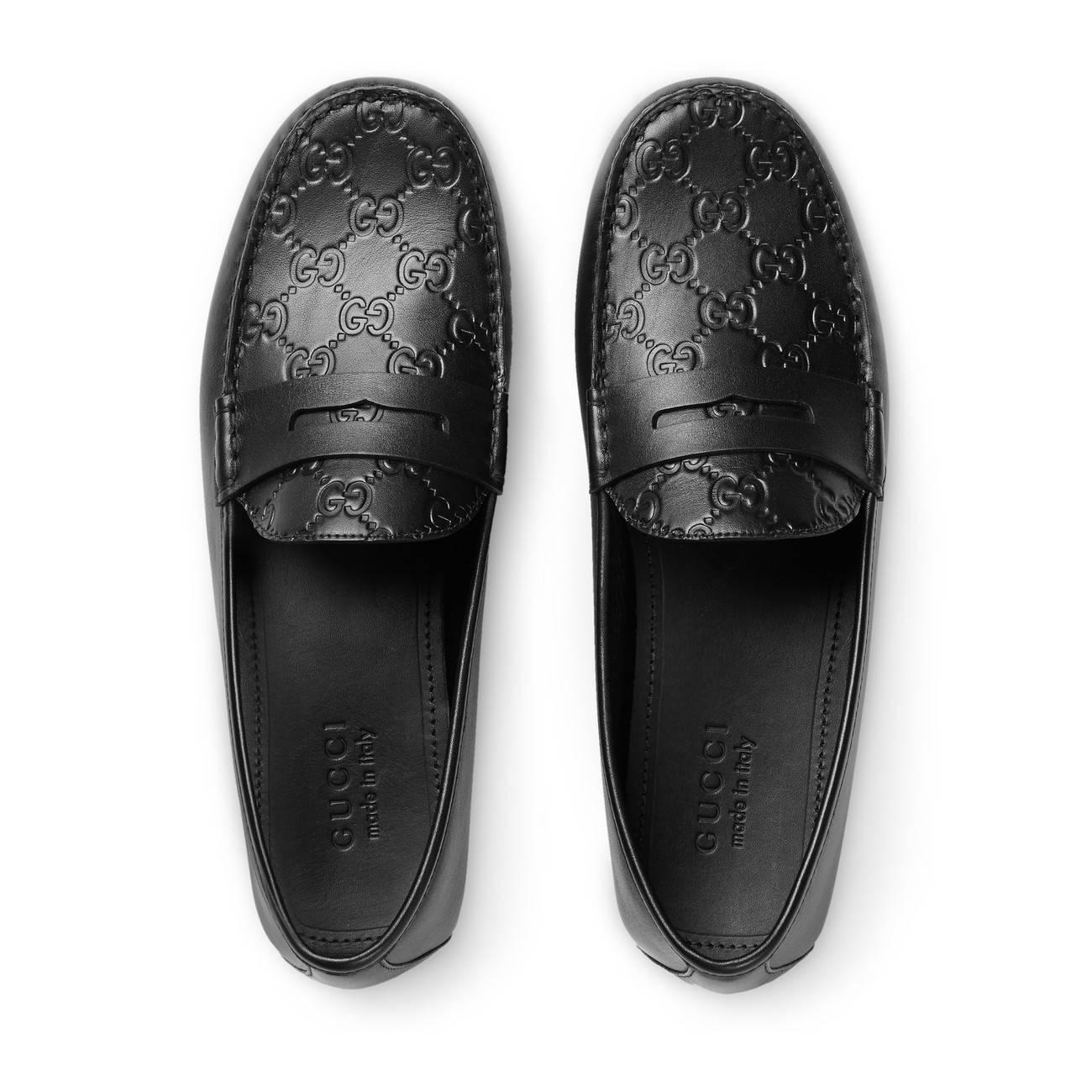 gucci mens driver with web