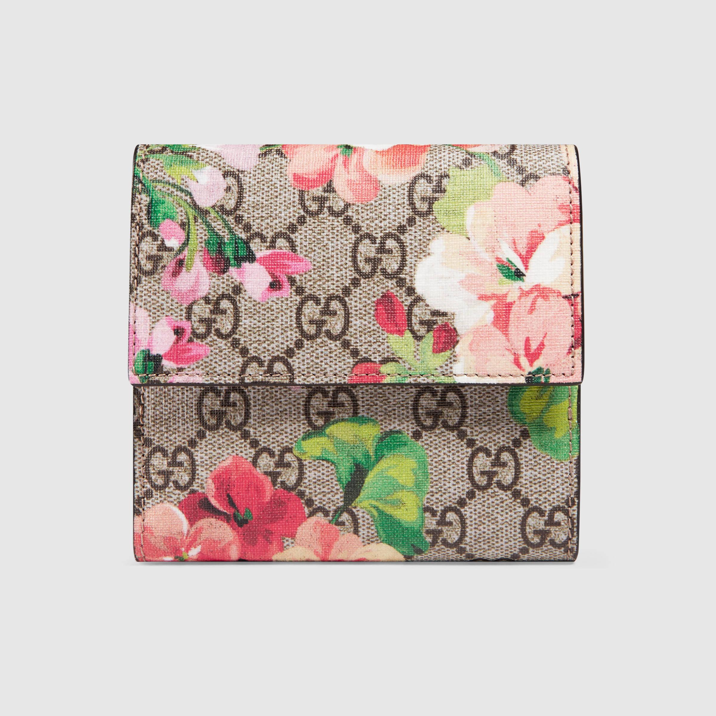 Lyst - Gucci Gg Blooms French Flap Wallet