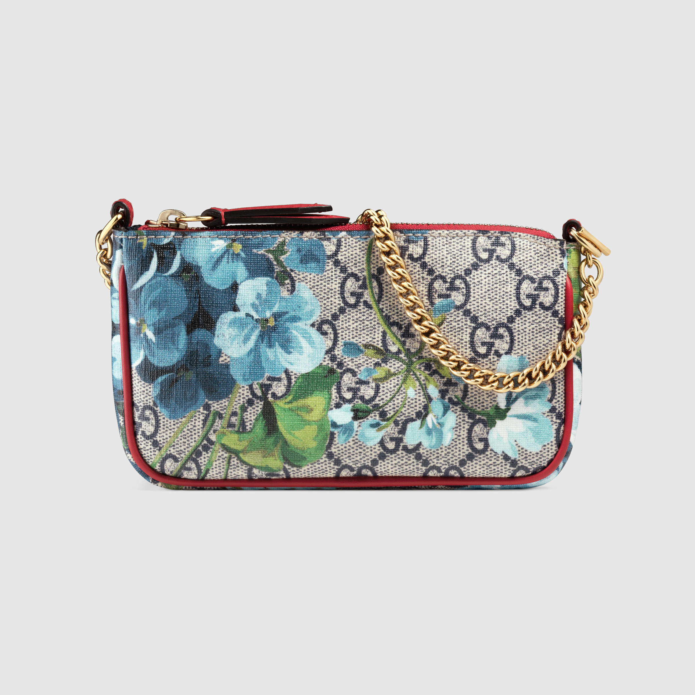 Lyst - Gucci Gg Blooms Mini Chain Bag in Blue