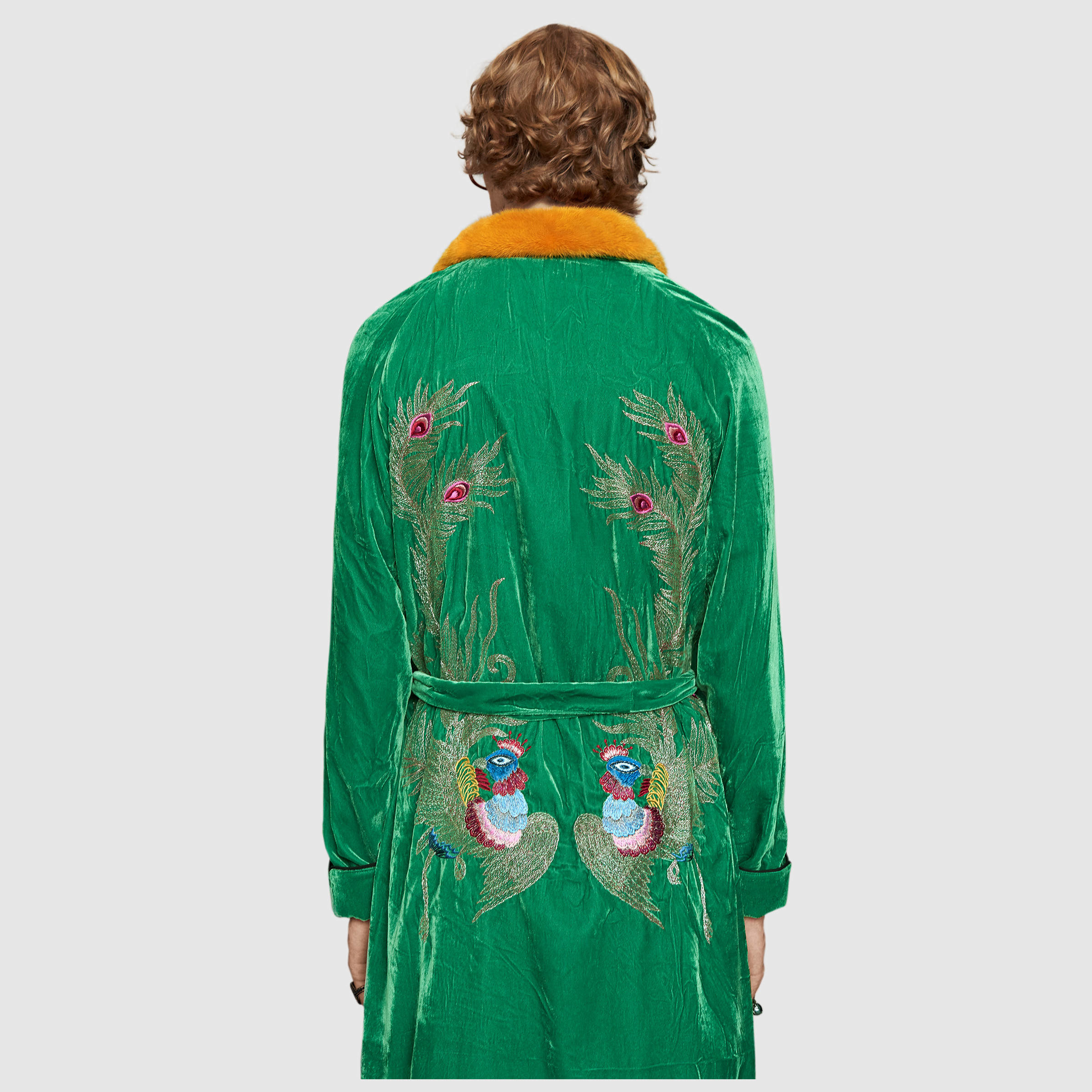 Lyst Gucci Embroidered Velvet Dressing Gown For Men