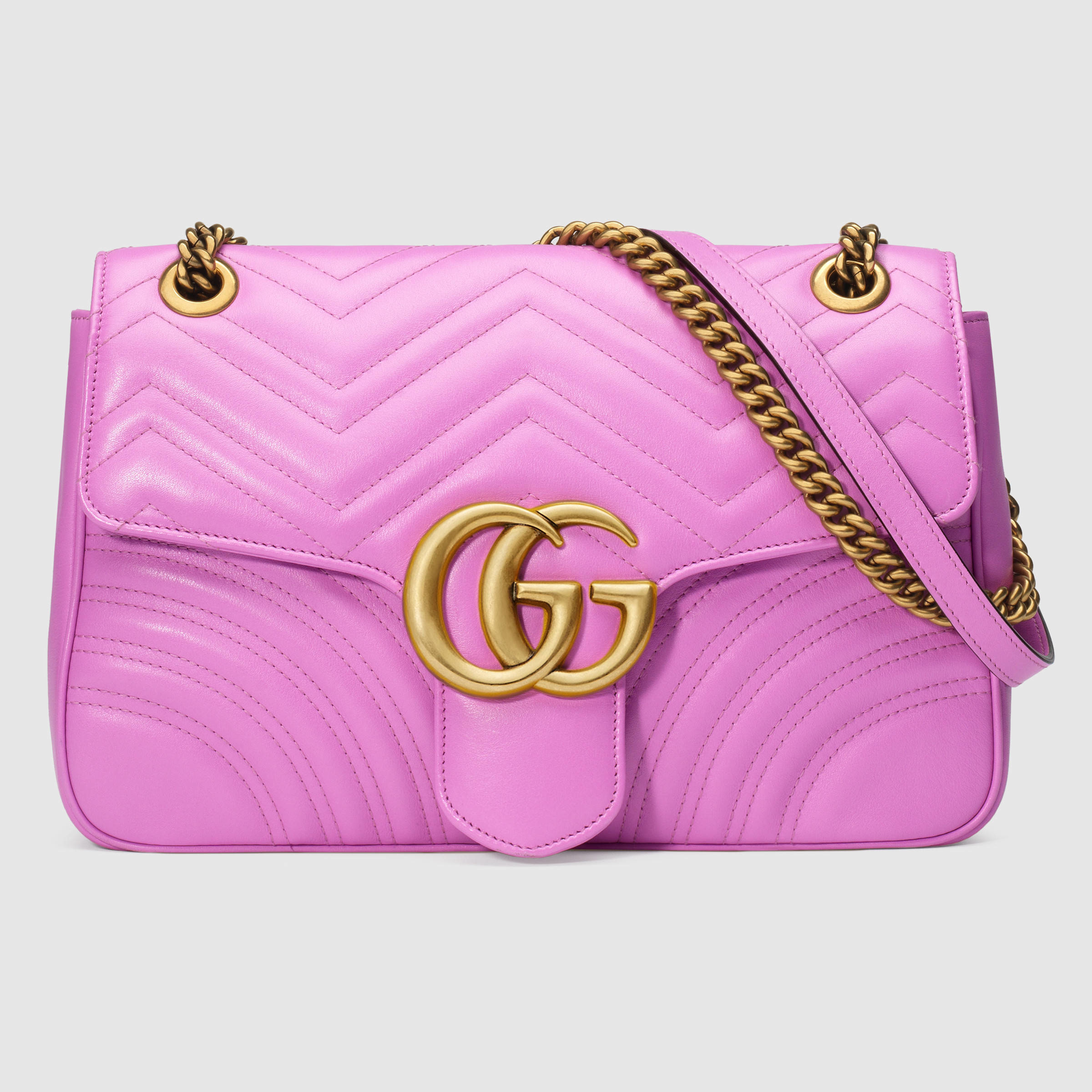 Gucci Gg Marmont Matelassé Shoulder Bag in Pink | Lyst