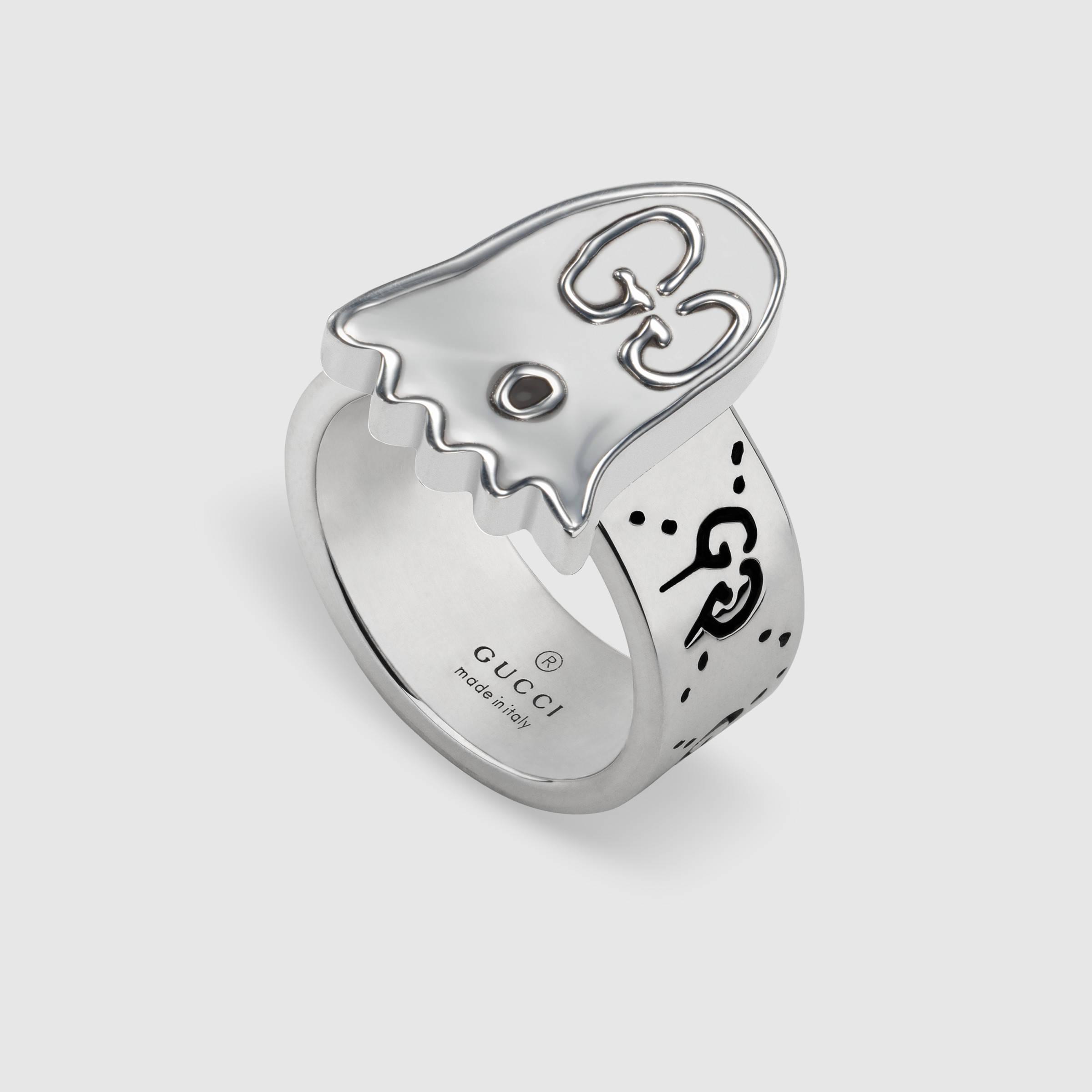 Lyst Gucci Ghost Ring In Silver in Metallic