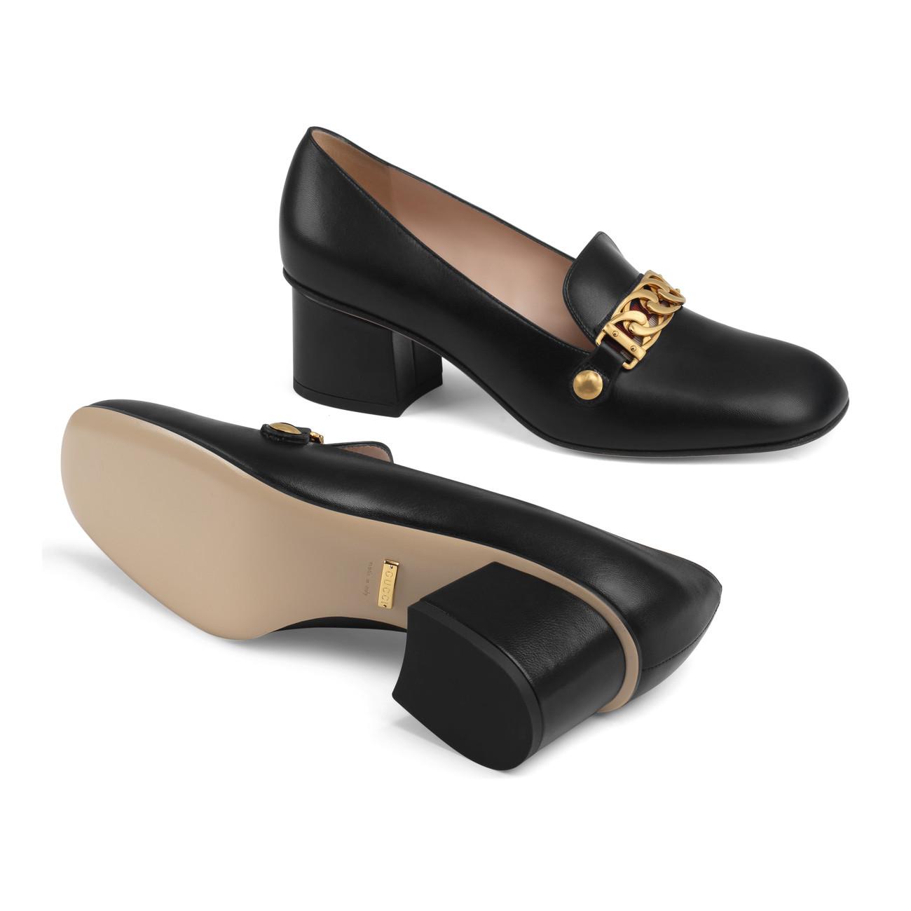 gucci sylvie leather mid heel pump