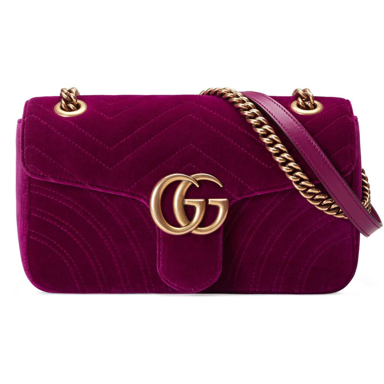 Lyst - Gucci GG Marmont Velvet Shoulder Bag - Save 16%