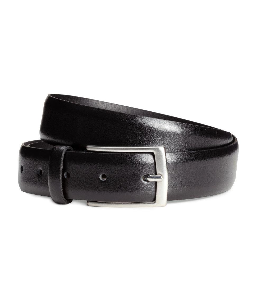 H&m Leather Belt in Black for Men | Lyst