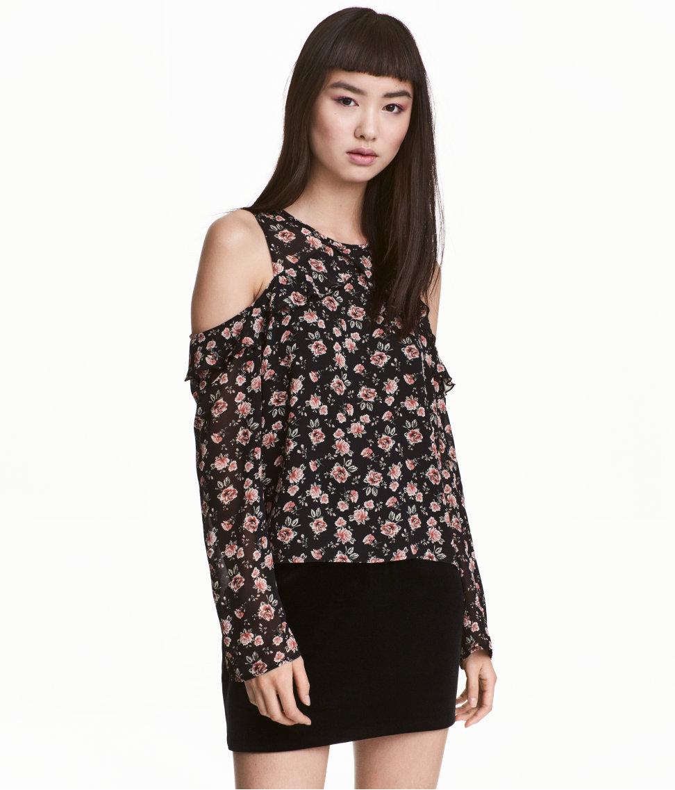 h&m cold shoulder top