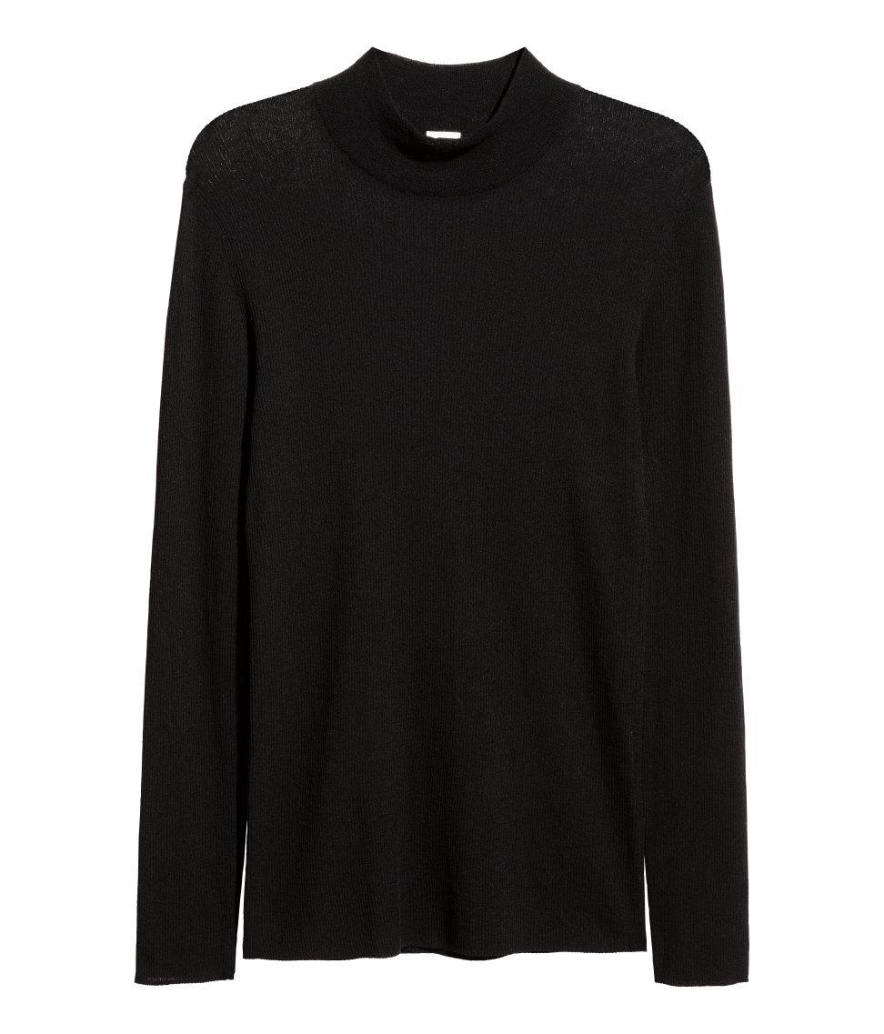 turtle neck black jumper