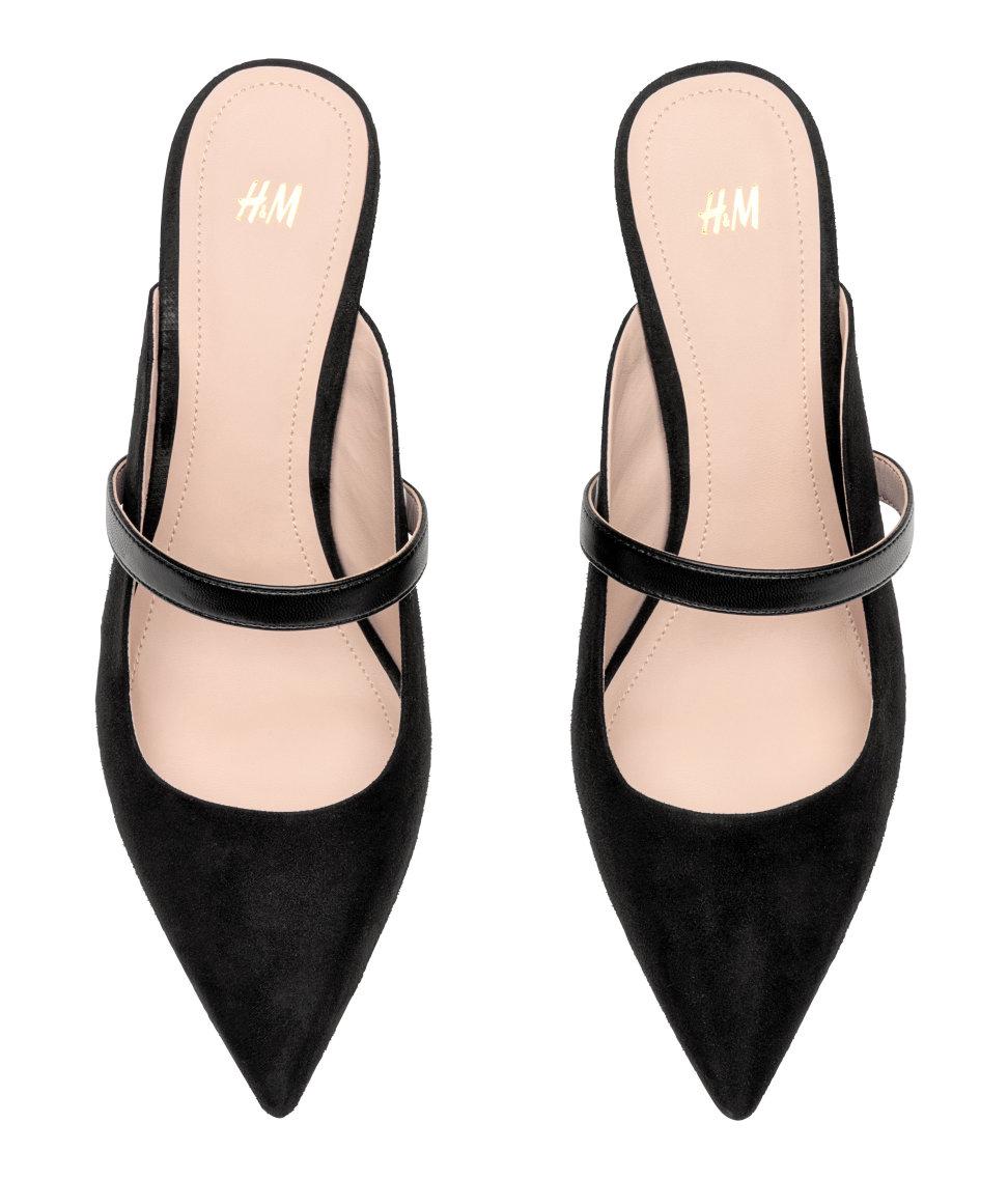 h&m mules black