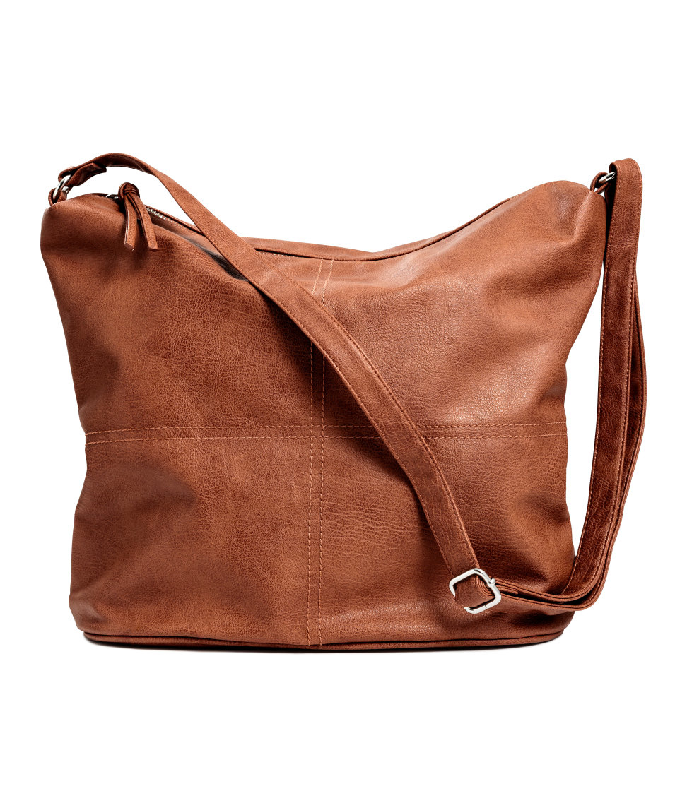 h m shoulder bag in brown lyst h m shoulder bag in brown lyst