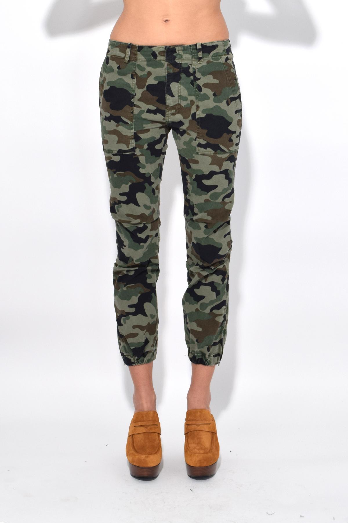Lyst - Nili lotan Cropped French Military Pant In Light Green Camo in Green