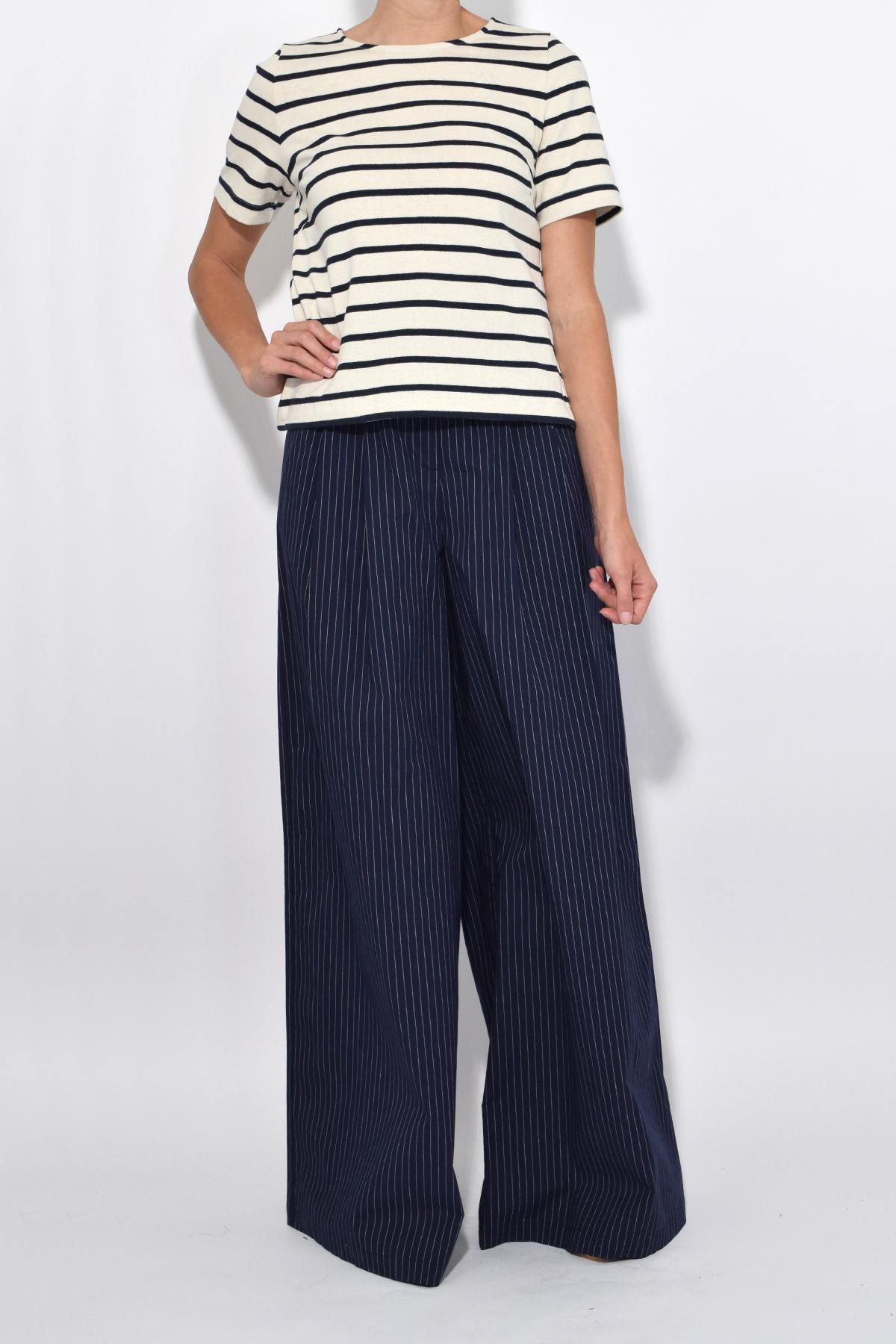 Marni Slouchy Pleated Zoot Suit Pant In Navy Pinstripe in Blue Lyst
