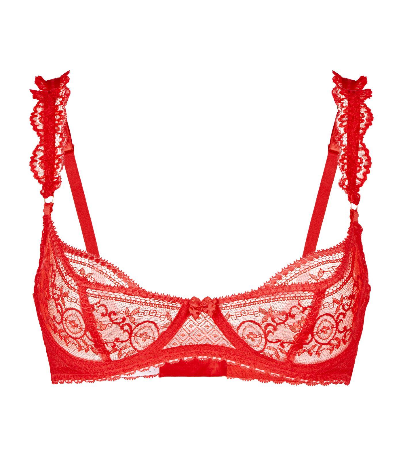 Stella McCartney Ophelia Whistling Lace Bra in Red - Lyst