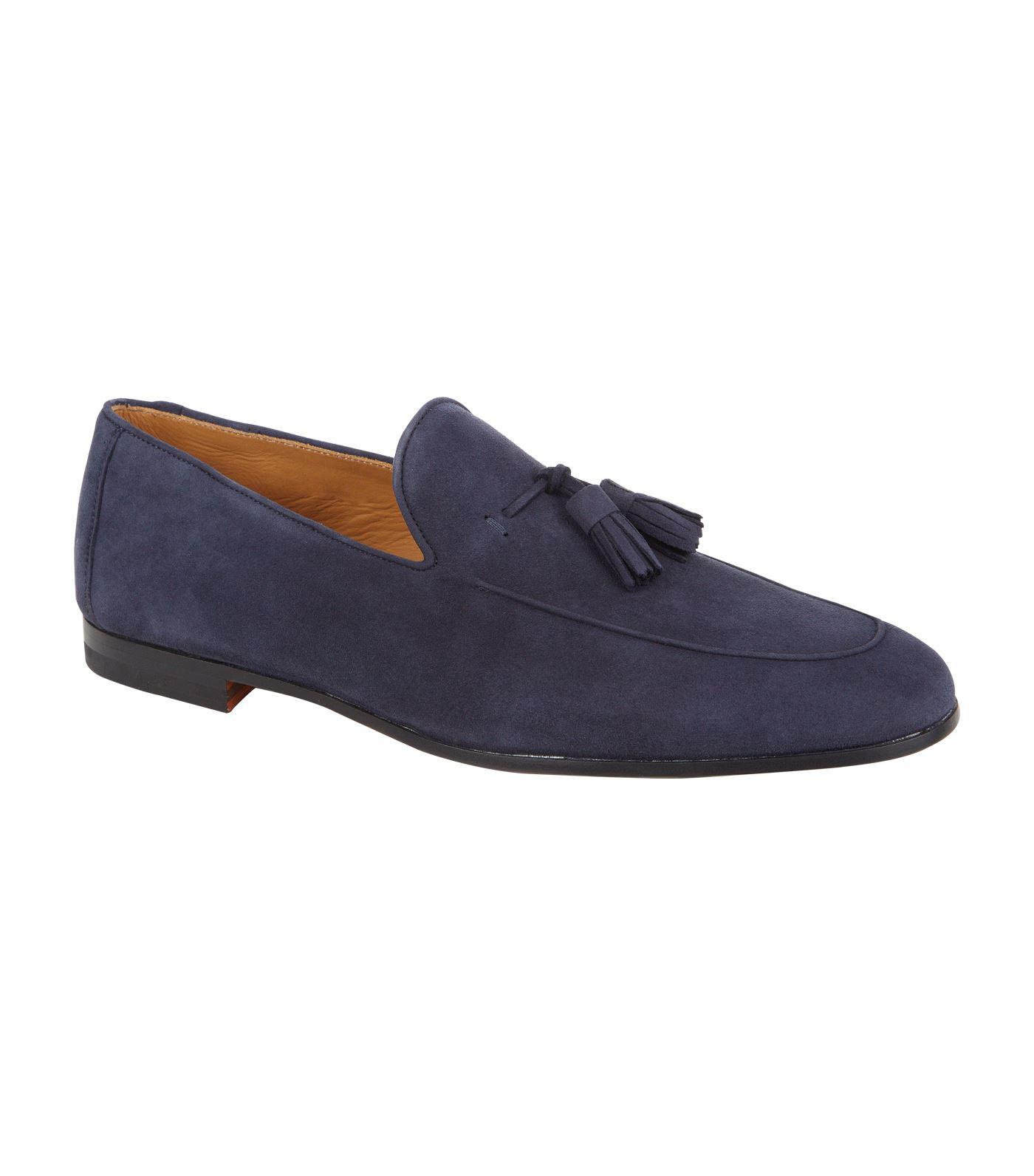 Lyst Magnanni Suede Tassel Loafer in Blue for Men Save 22