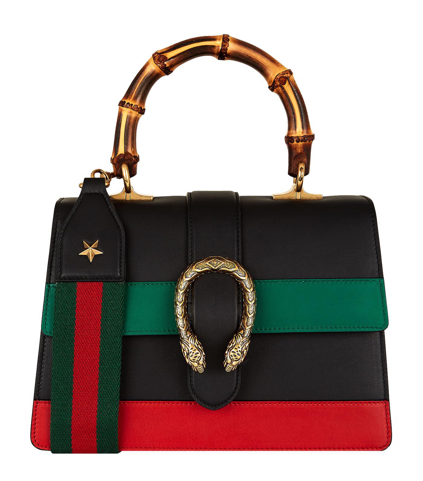 Lyst - Gucci Small Dionysus Stripe Bamboo Handle Bag