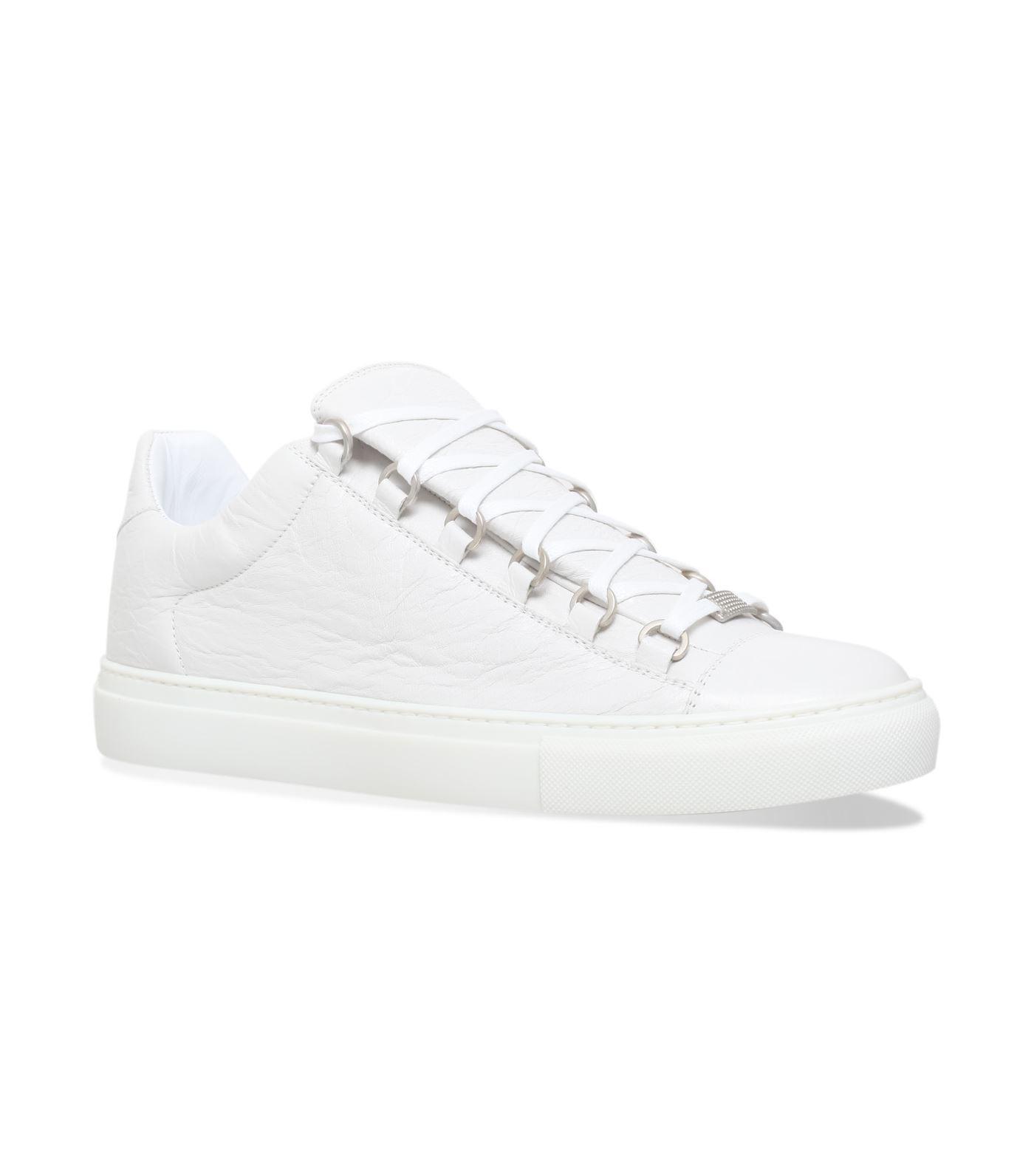 Lyst - Balenciaga Leather Arena Low-top Sneakers in White for Men ...