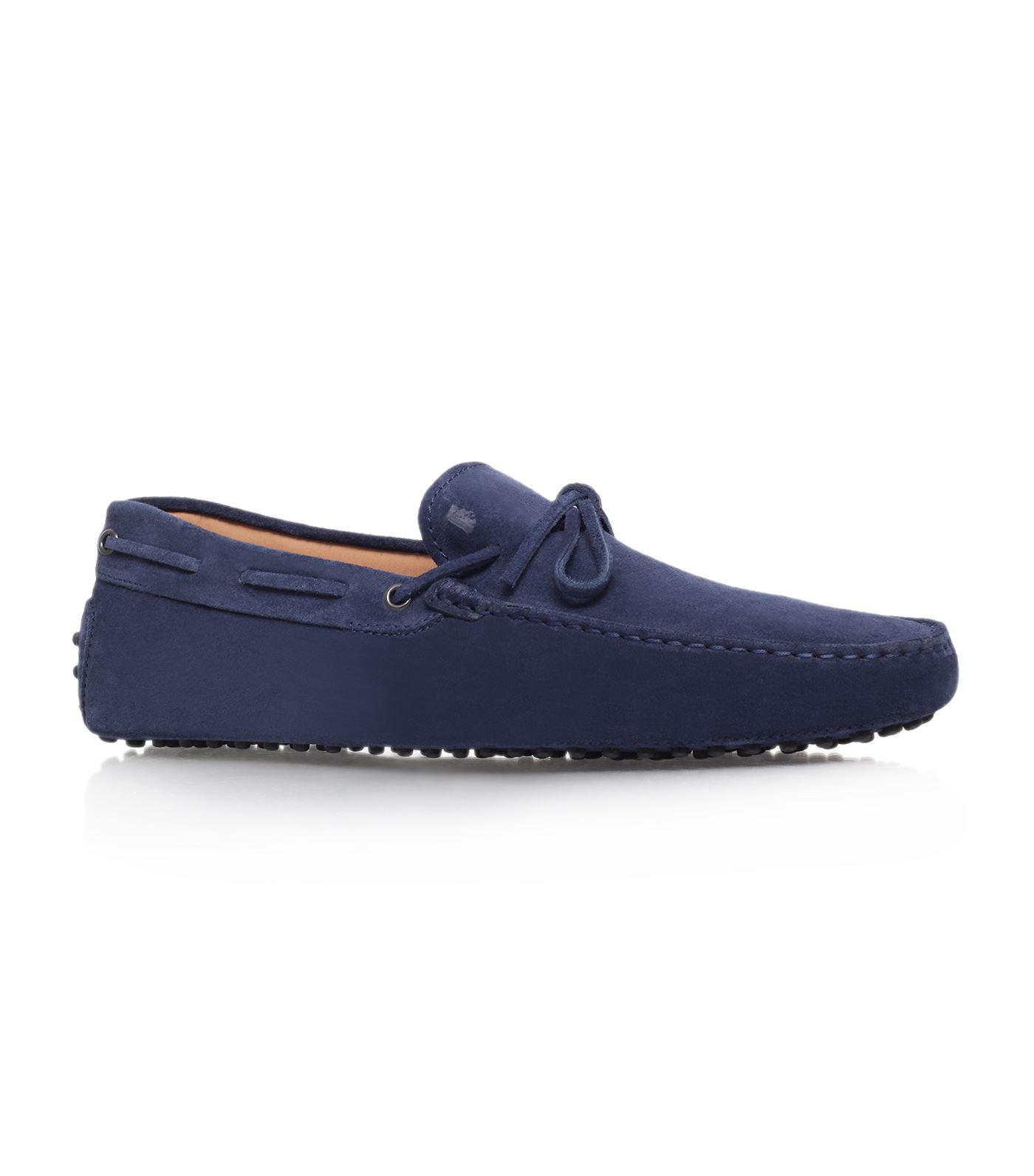 Lyst - Tod'S Laced Gommino Suede Driving Shoes in Blue for Men - Save ...