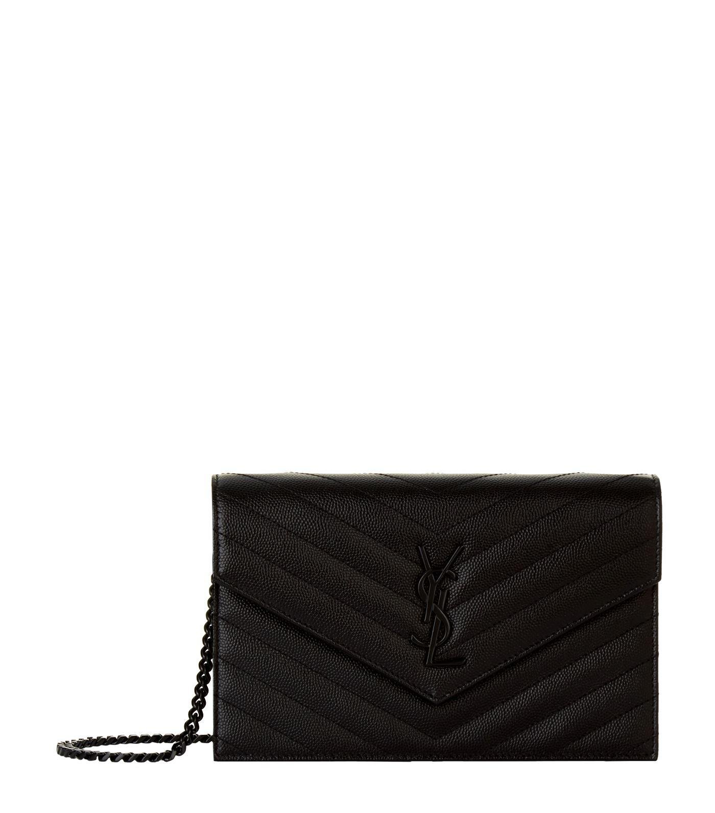 yves saint laurent envelope chain wallet