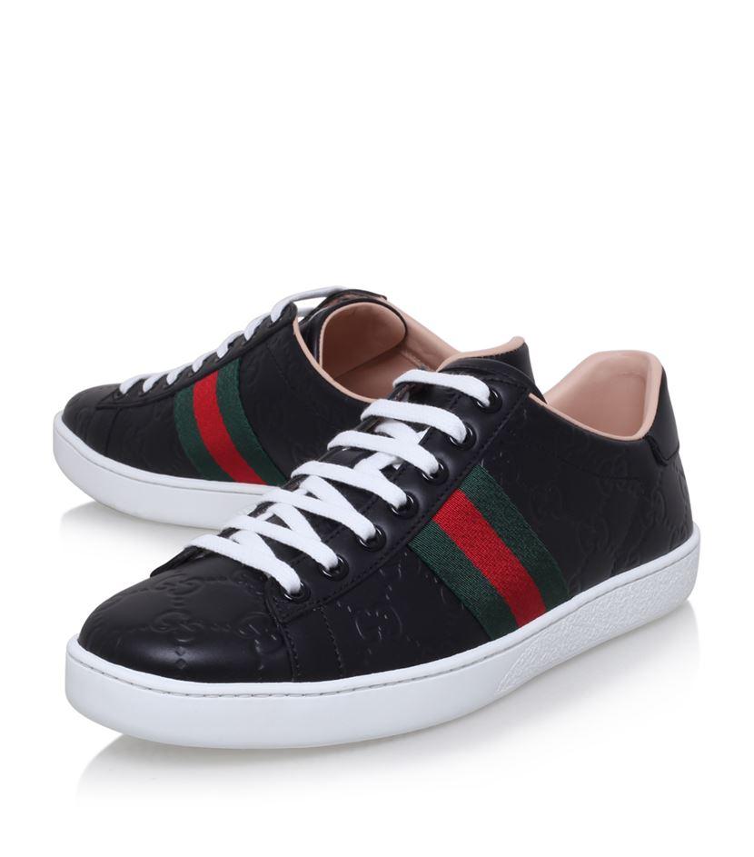 gucci new ace gg sneakers in blue lyst gucci new ace gg sneakers in blue lyst