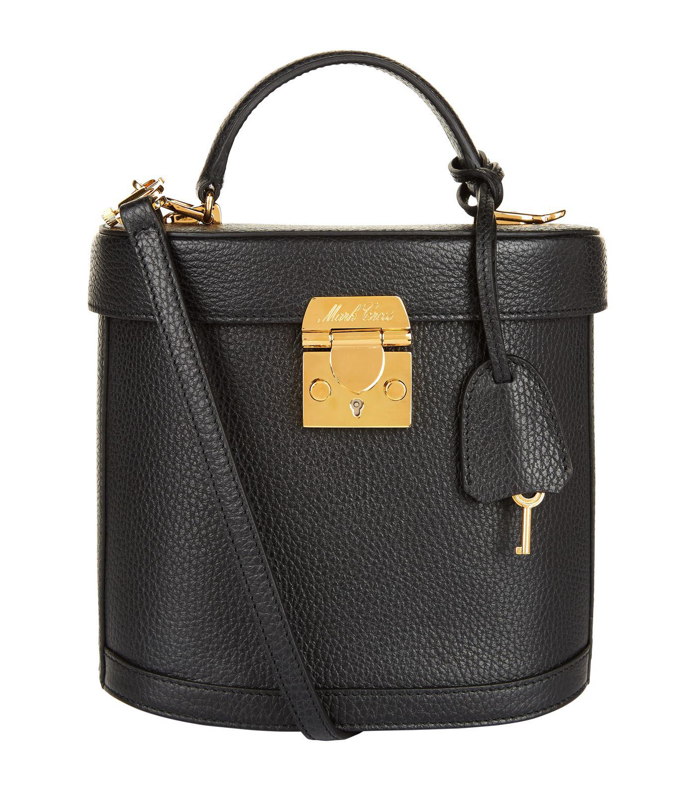 Mark Cross Benchley Grained Leather Shoulder Bag in Black - Lyst