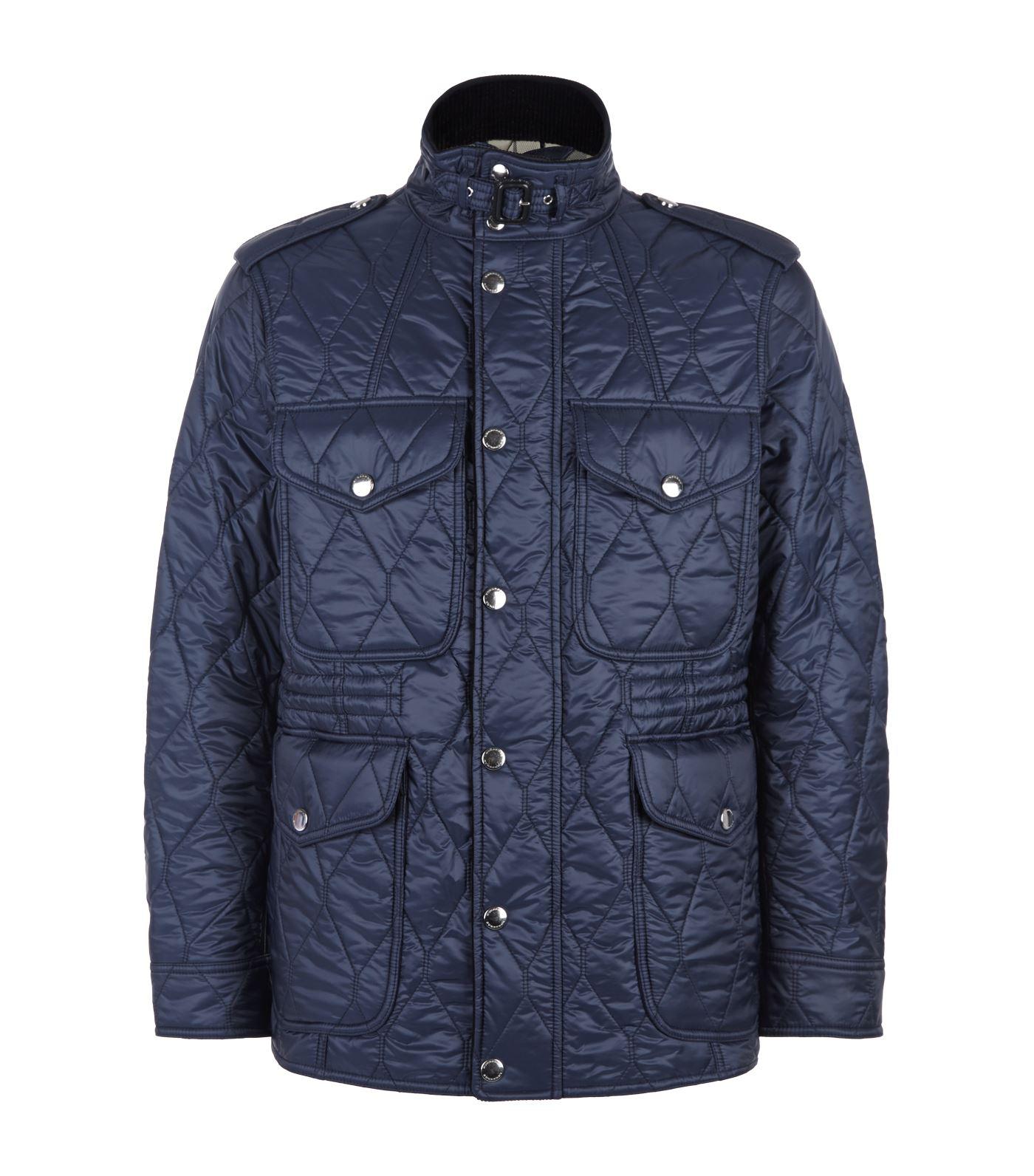 Lyst Burberry Quilted Field Jacket in Blue for Men Save 25.