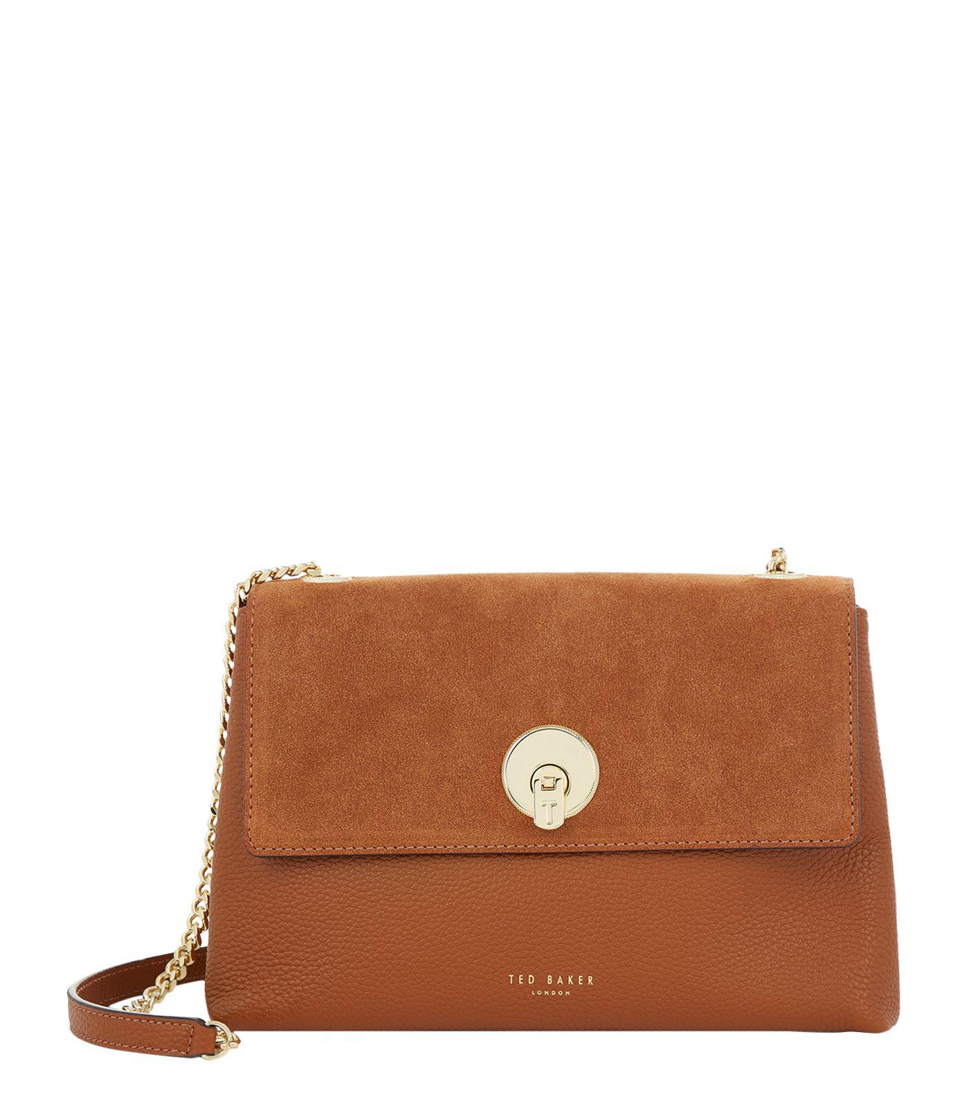 Ted Baker Suede Sorikai Shoulder Bag in Brown Lyst