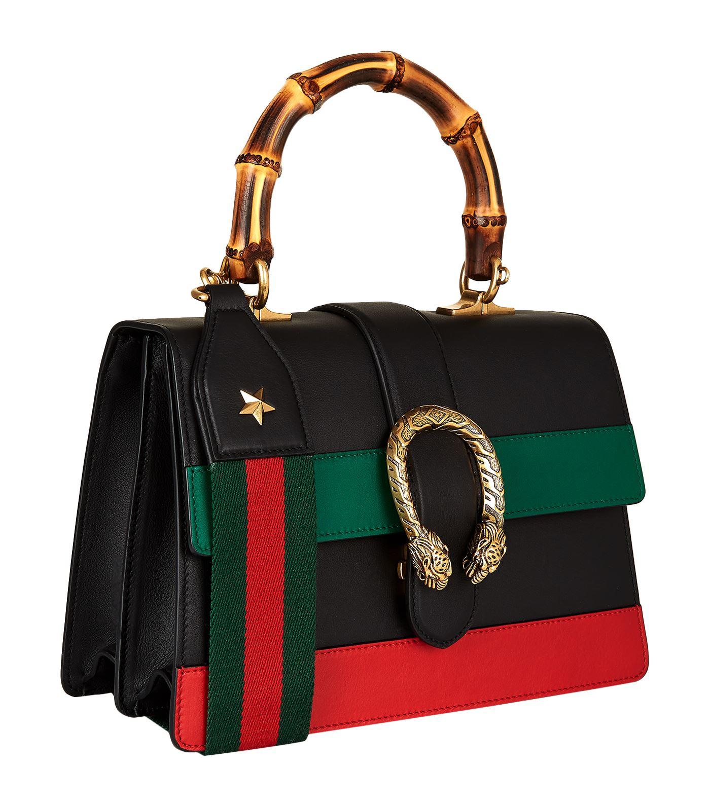 Lyst - Gucci Small Dionysus Stripe Bamboo Handle Bag