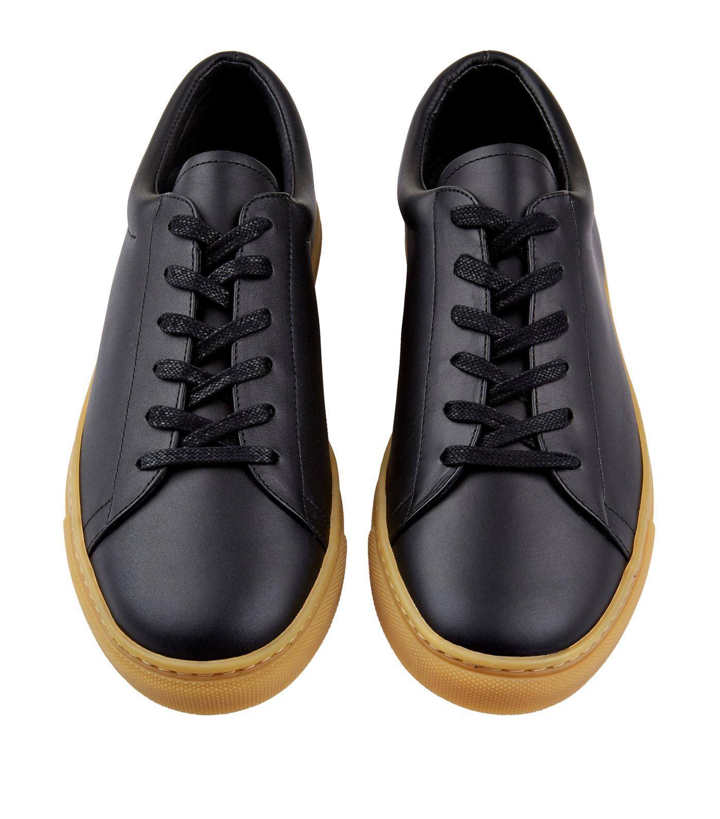 Lyst - Sandro Leather Sneakers in Black for Men