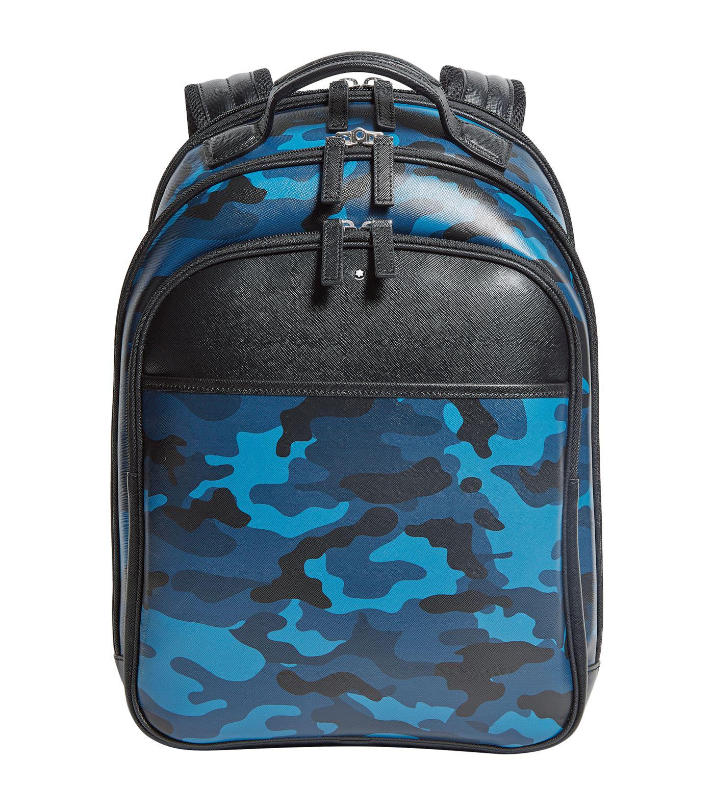Montblanc Camouflage Backpack in Blue for Men Lyst