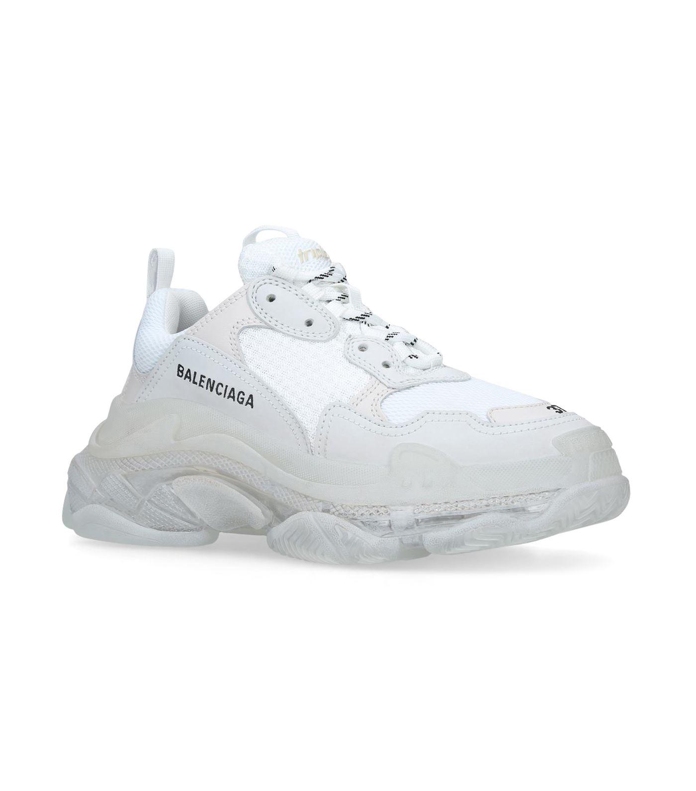 Balenciaga Triple S Clear Sneakers in White - Lyst