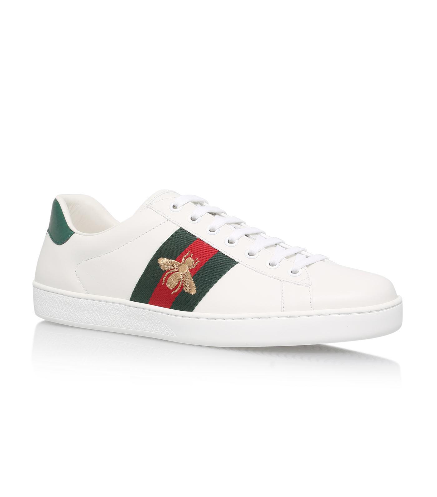 Gucci Ace Bee Sneakers in White for Men - Lyst