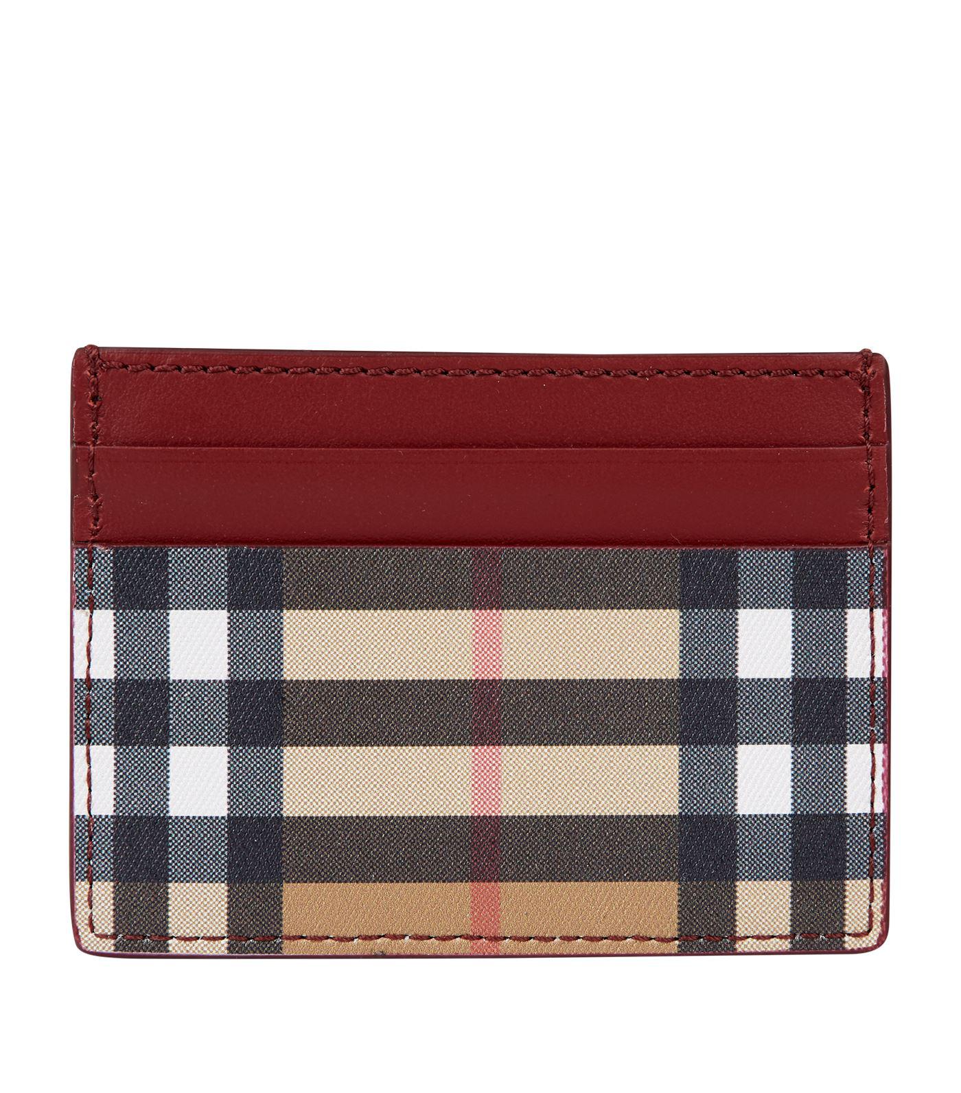 Lyst Burberry House Check Card Holder in Red