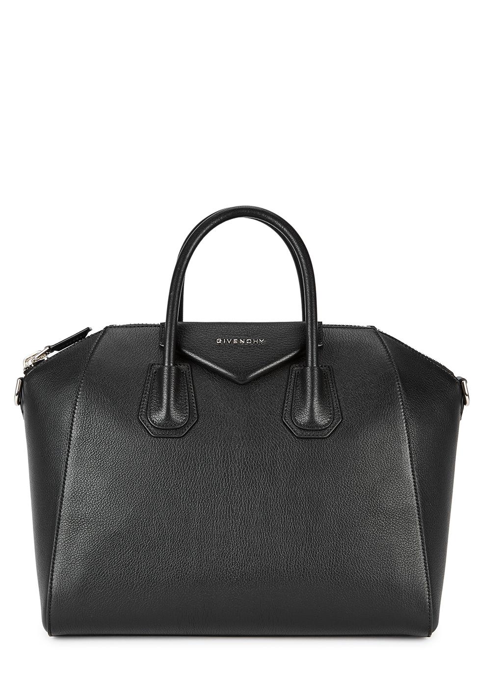 Lyst - Givenchy Antigona Medium Sugar Leather Top Handle Bag in Black
