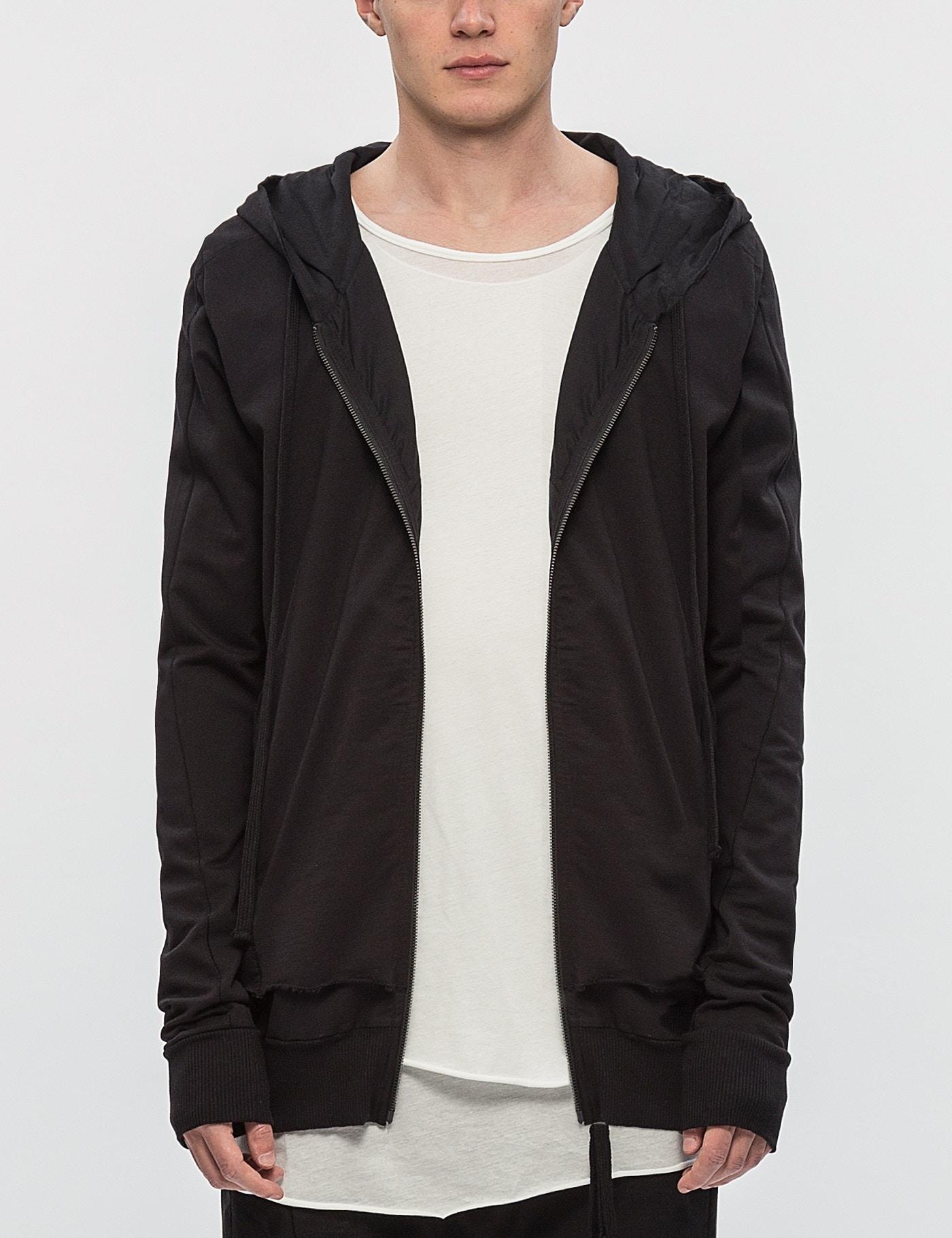 Lyst Thom Krom Double Layer  Sweat  Zipper Jacket  in Black 