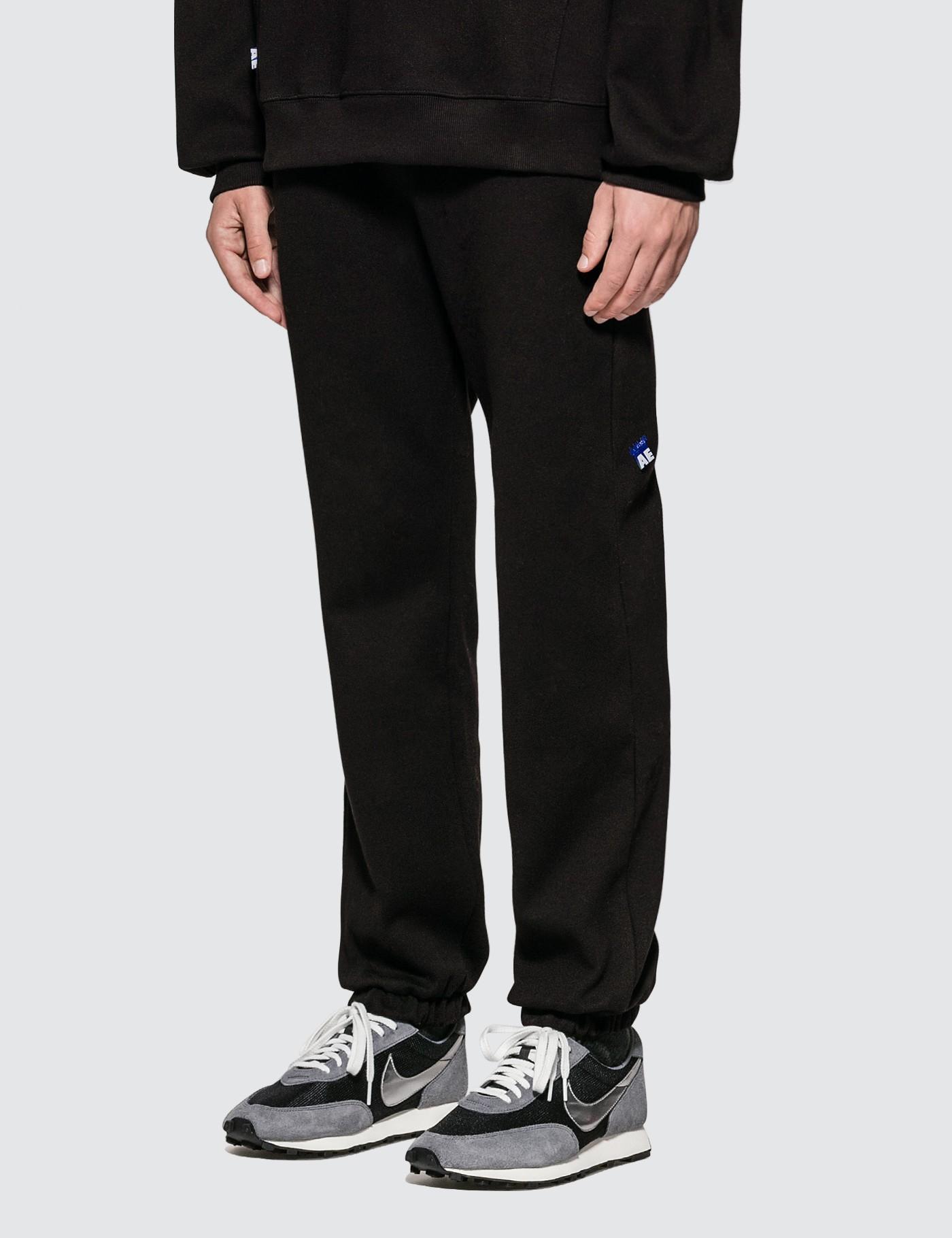 ADER error Cotton Embroidered Logo Sweatpants in Black for Men - Lyst