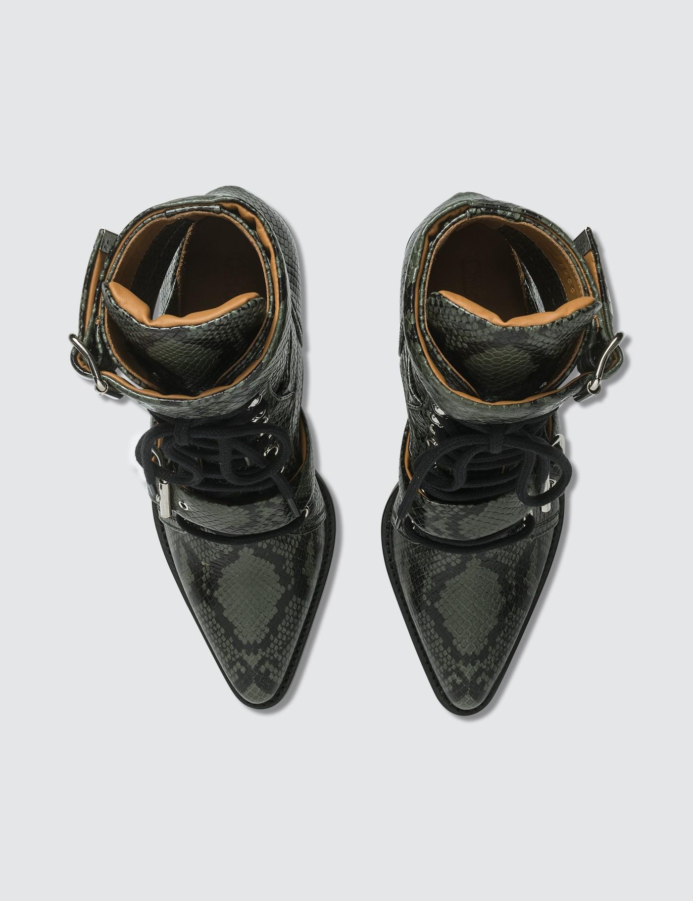 chloe python boots