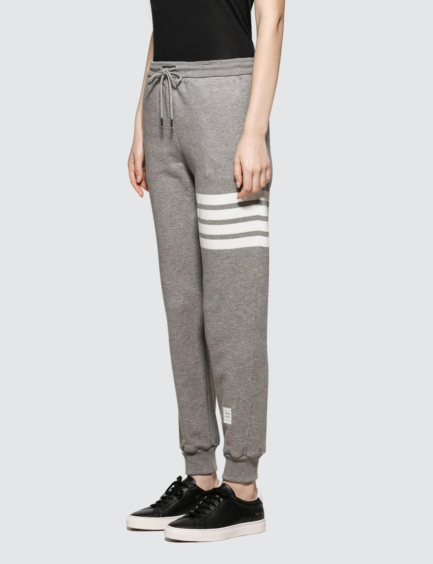 thom browne black sweatpants