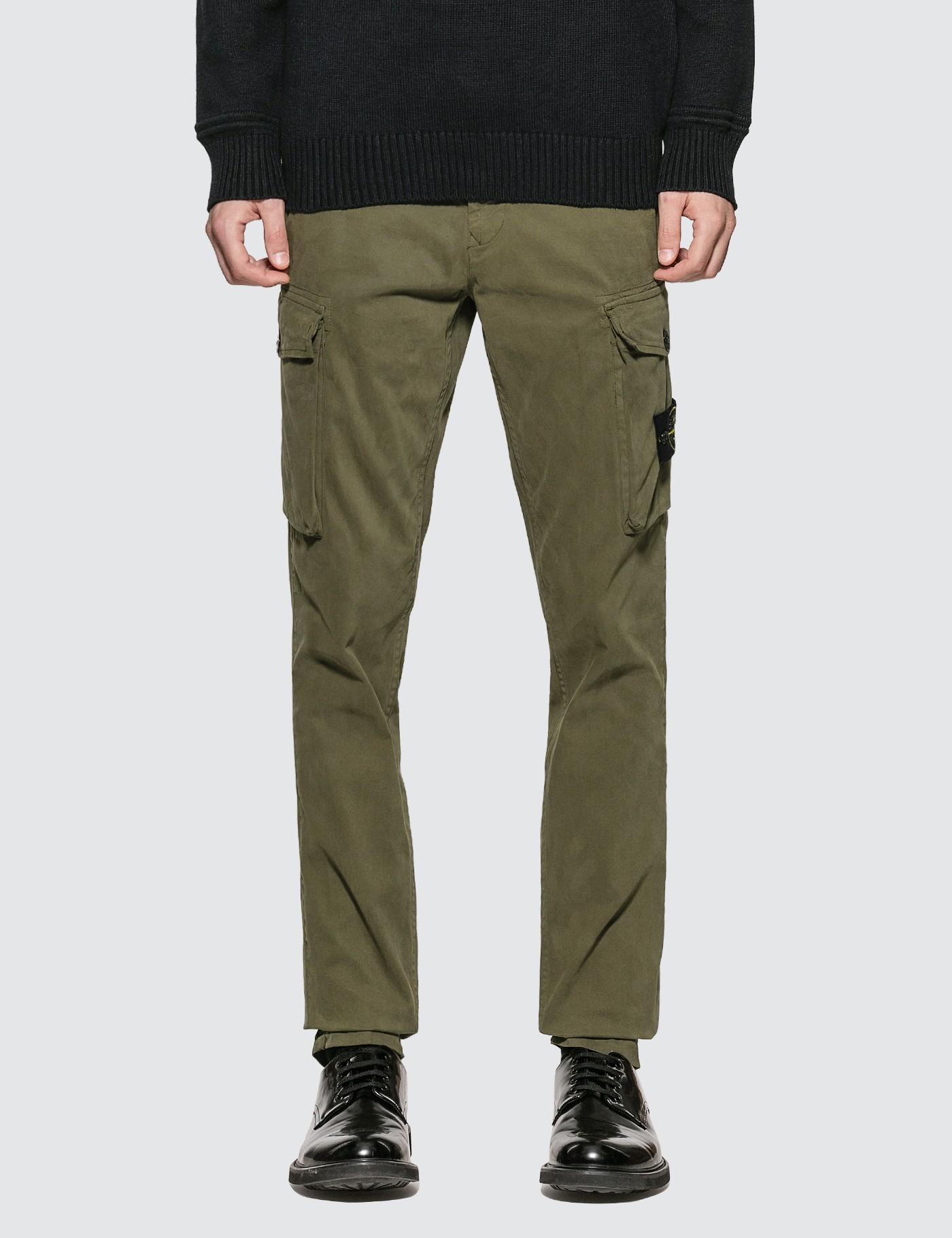 stone island olive cargo pants