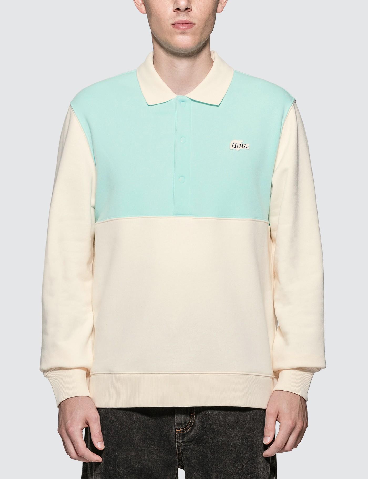 Lacoste Cotton Golf Le Fleur* X Mid Weight French Terry Polo in Blue