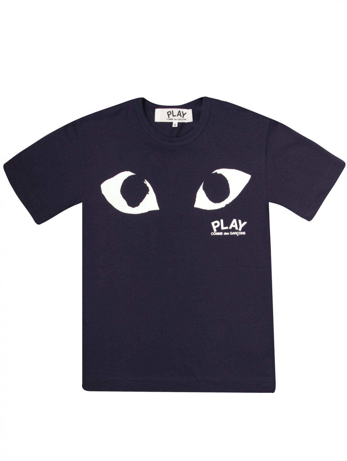 Lyst - Comme Des Garçons Play Women's Logo T-shirt Navy in Blue - Save 22%