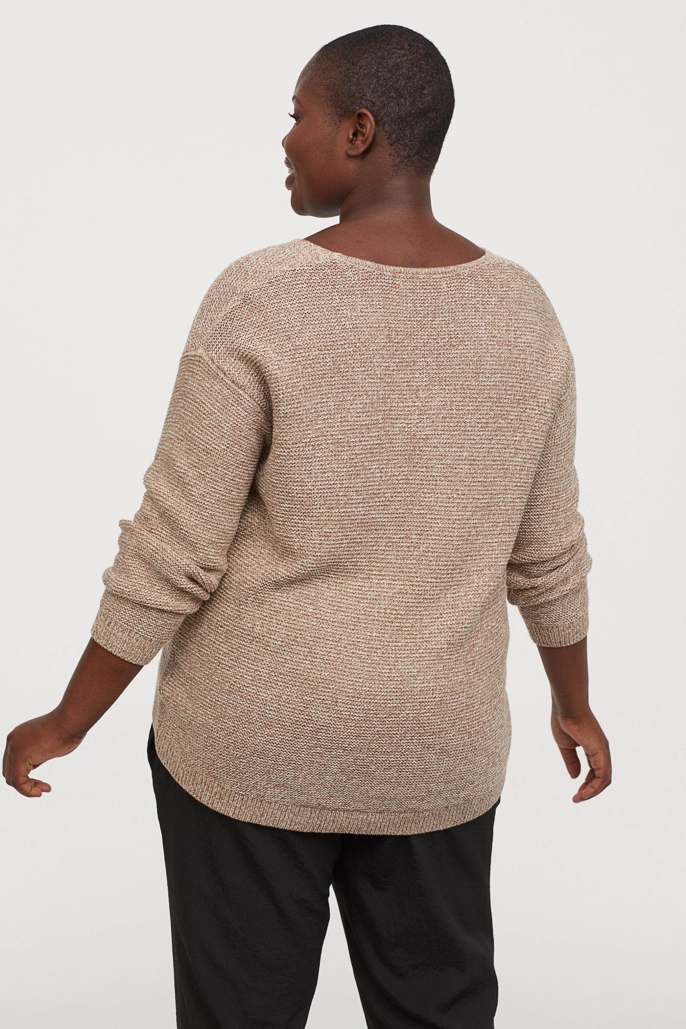 H&M + Texturedknit Sweater in Natural Lyst