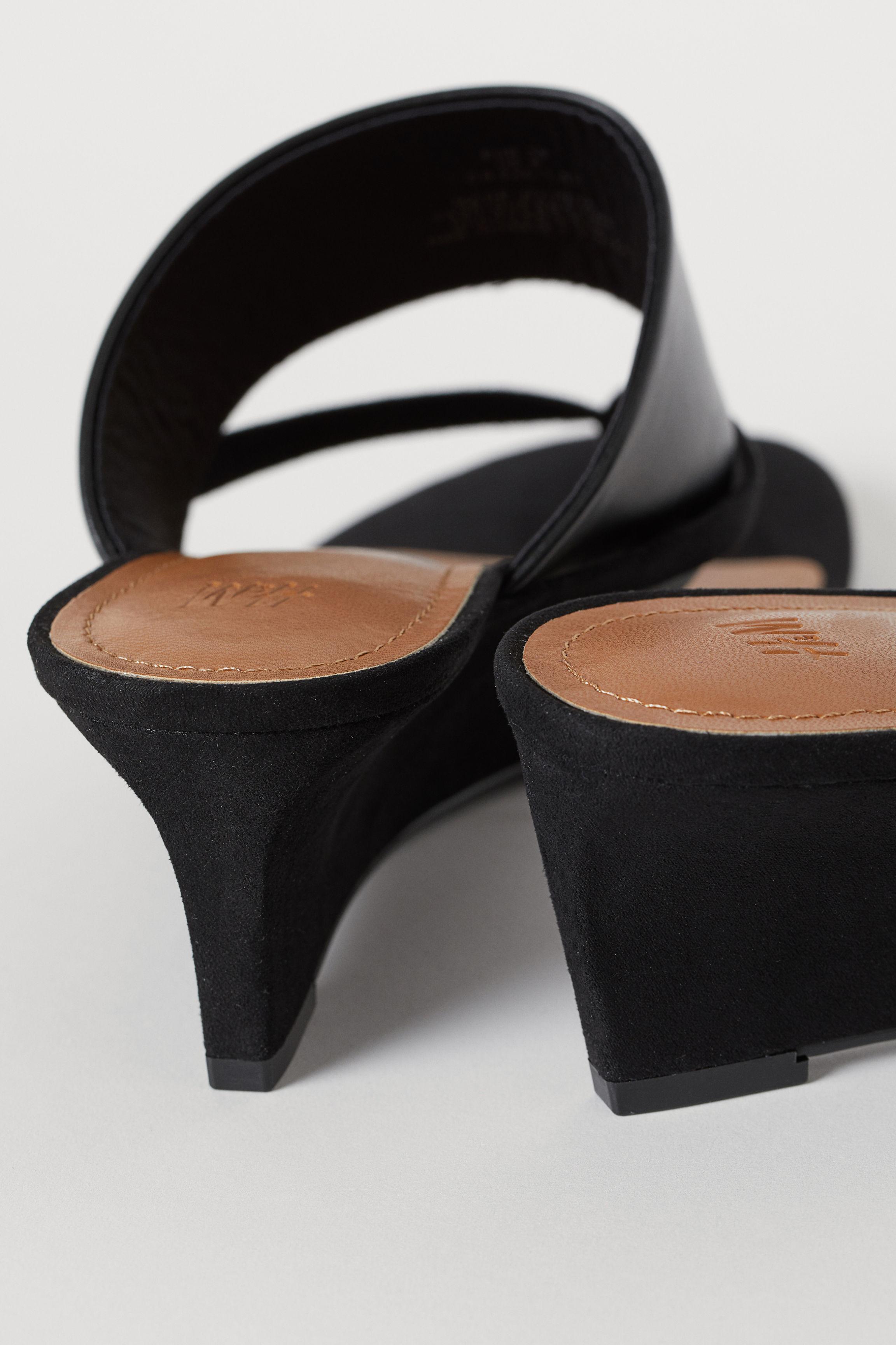 h&m mules black