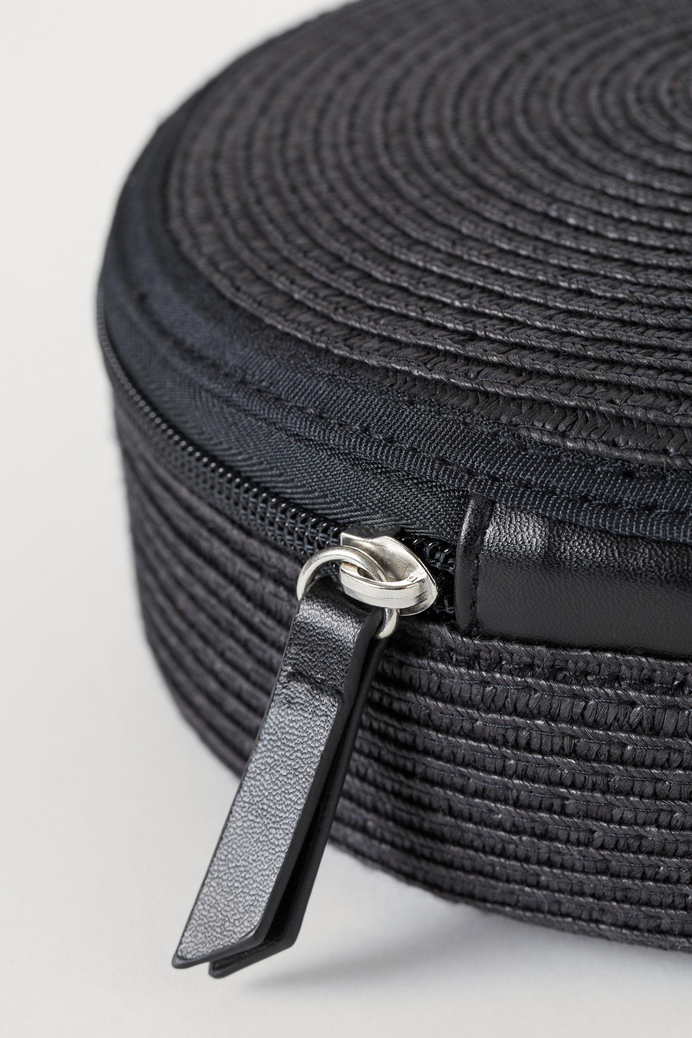 H&M Straw Shoulder Bag in Black - Lyst