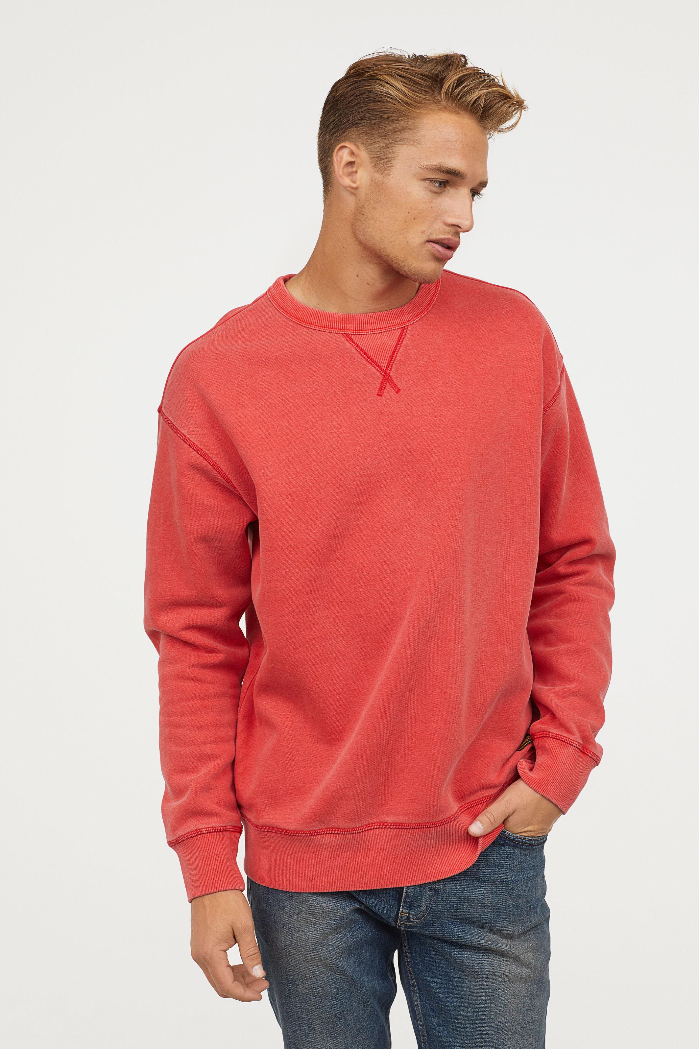 h&m relaxed fit hoodie pink