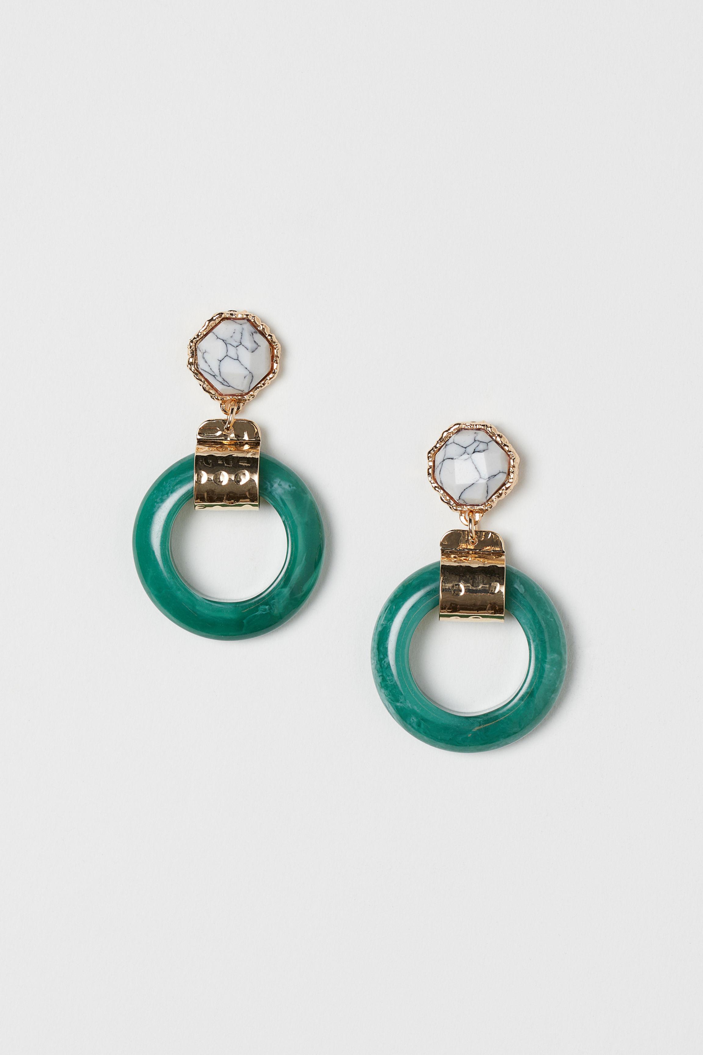 Lyst H&M Earrings in Green