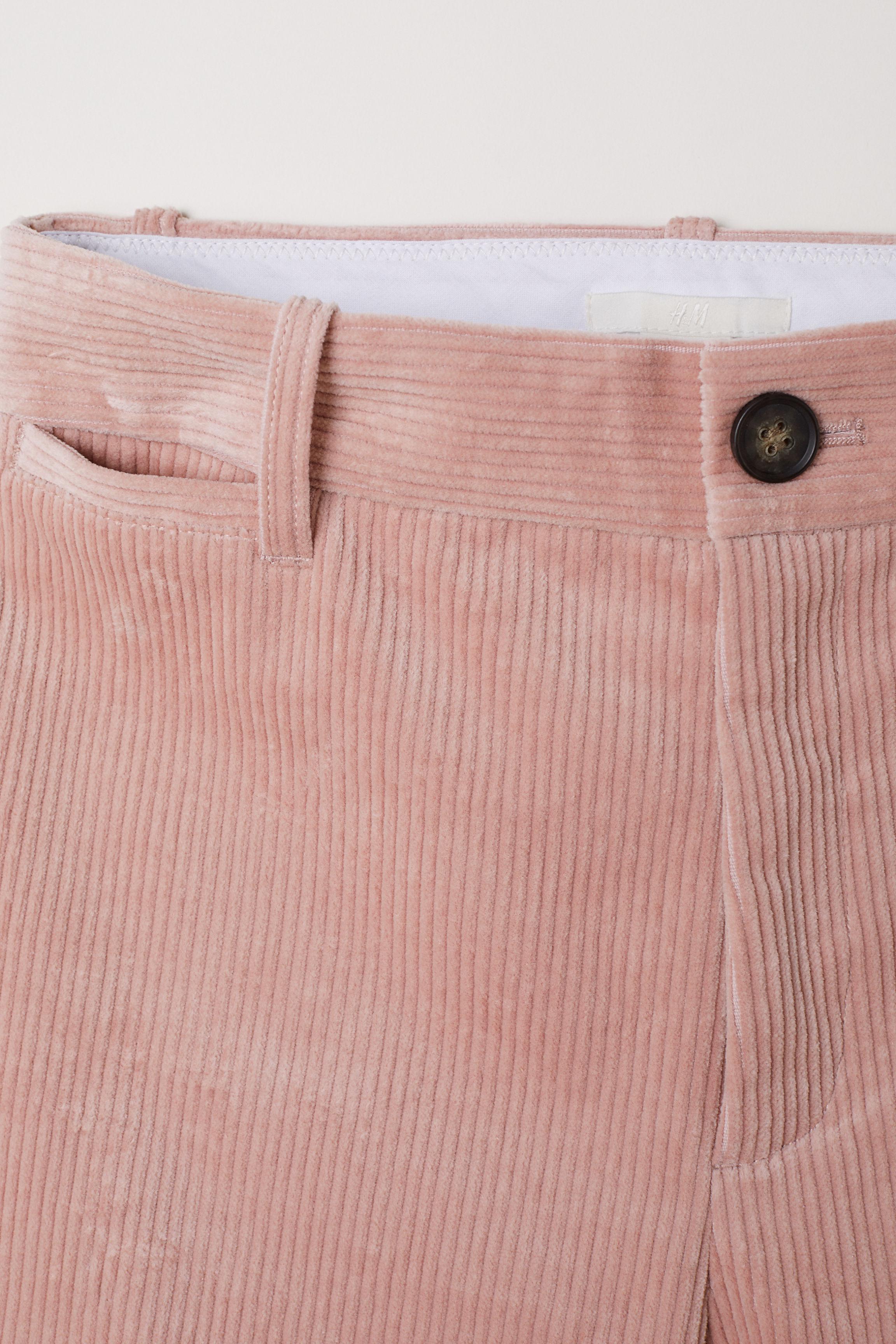 pink wide leg corduroy trousers